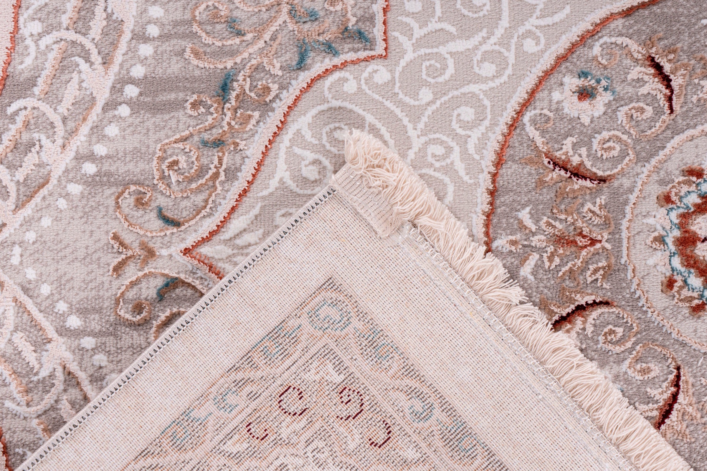 calo-deluxe Teppich »Miran 825«, rechteckig, 12 mm Höhe, Vintage Design, mit Fransen, Wohnzimmer