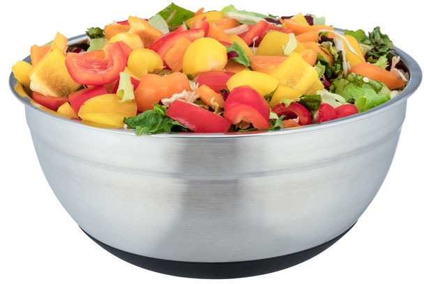 WENKO Salatschüssel »Aru«, 1 tlg., aus Edelstahl, mit Anti-Rutsch Boden, 4 Liter