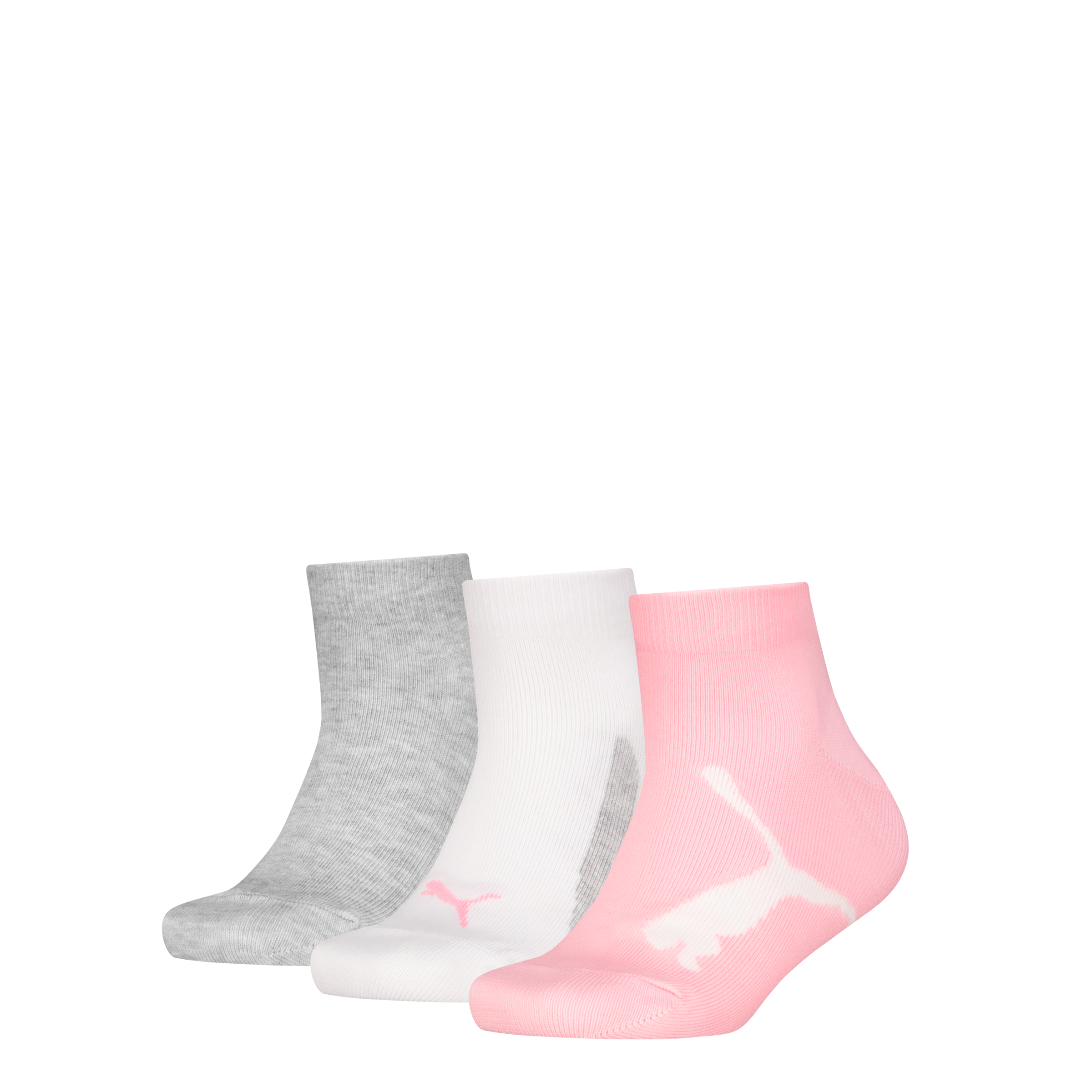 PUMA Kurzsocken "PUMA KIDS BWT QUARTER 3P" 3er-Pack, mit verstärkter Zehenkonstruktion