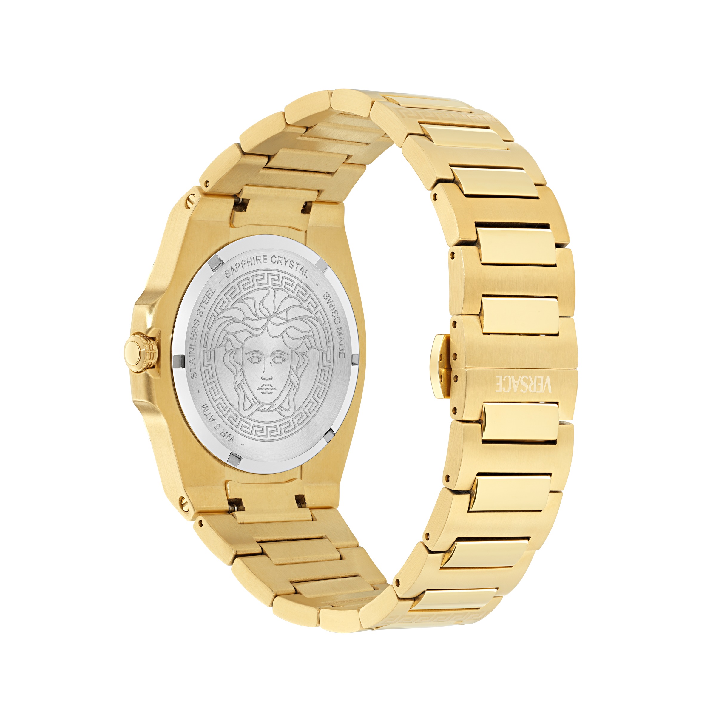 Versace Quarzuhr »TOLOMEO« Armbanduhr, Damenuhr, Herrenuhr, Swiss Made, Edelstahlarmband, analog
