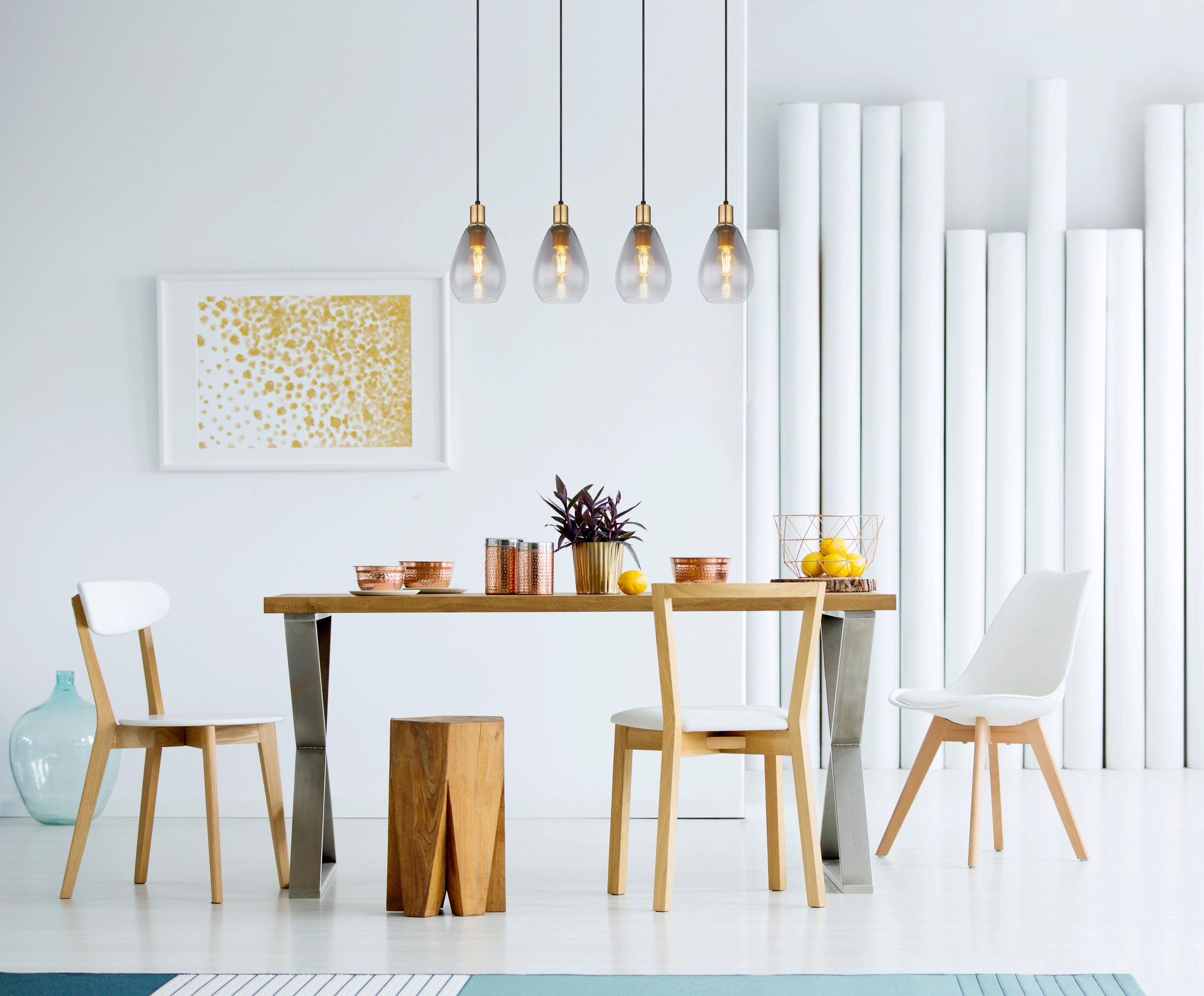 GLOBO LIGHTING Hängeleuchte »FANNI«, Leuchtmittel E27 | ohne Leuchtmittel, Hängelampe/Pendelleuchte/Esszimmer/Wohnzimmer/Esstisch