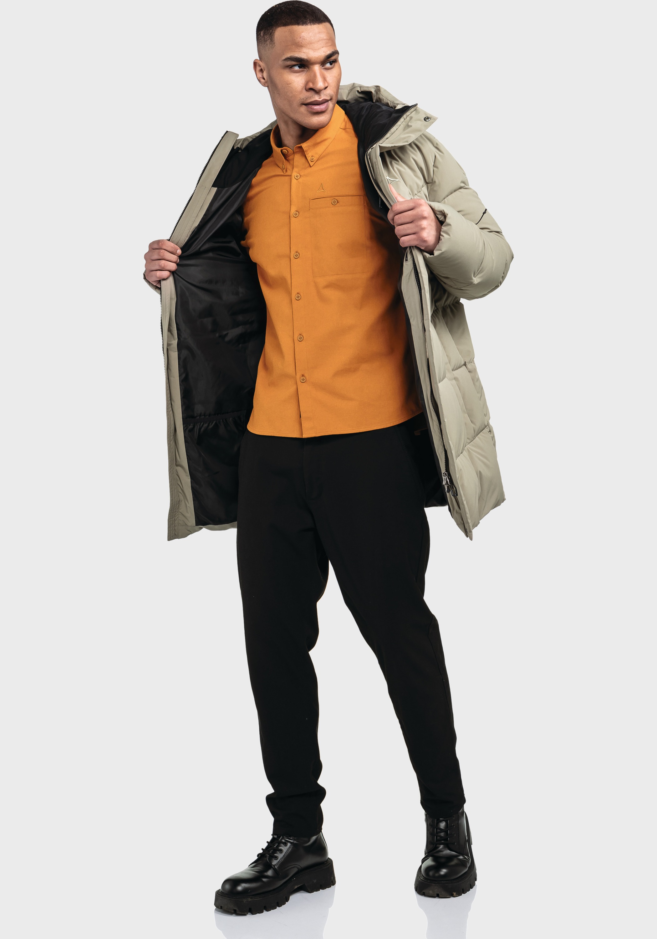 Schöffel Langjacke »Urban Down Coat Style Cers MNS«, mit Kapuze
