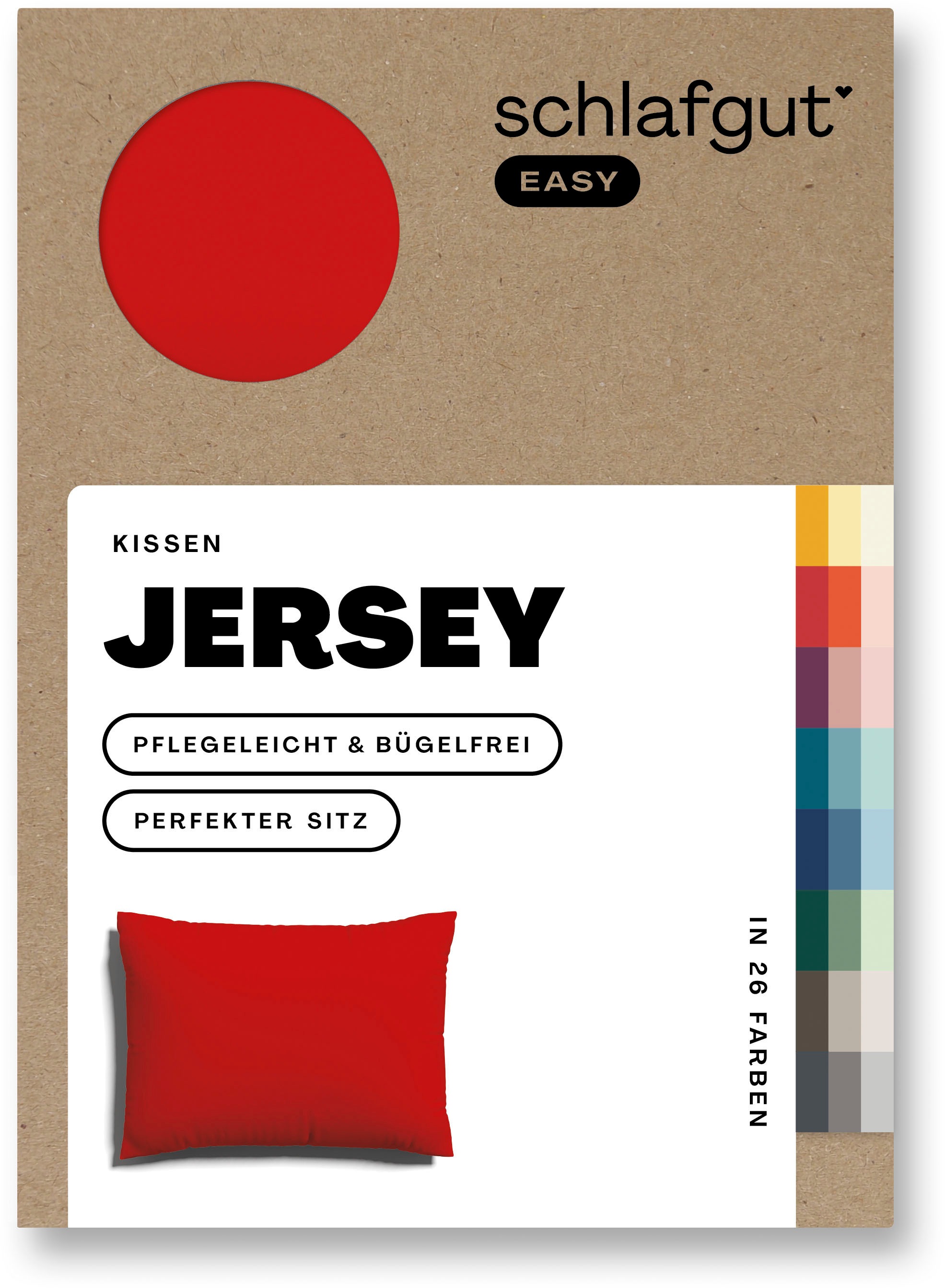 Schlafgut Kissenbezug »EASY Jersey«, (1 St.), Kissenhülle mit Reißverschluss, weich und saugfähig, Kissenbezug