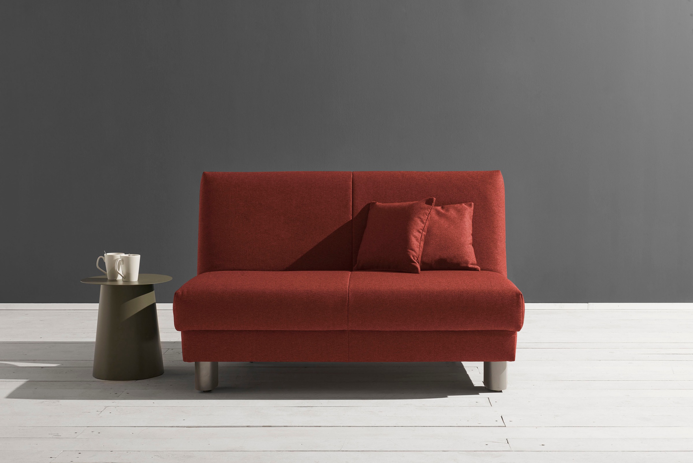 ell + ell Schlafsofa »Enny«, Liegefläche Breite 120 oder 140 cm, Liegehöhe 40 cm, Füße alufarben