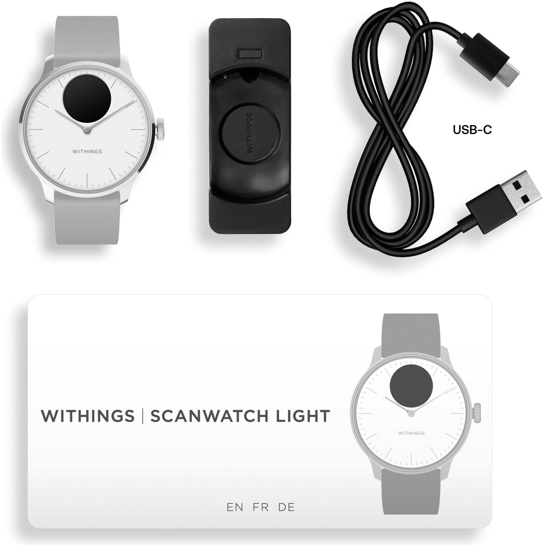 Withings Smartwatch »ScanWatch Light 37mm«, (/ 0,63 Zoll),)