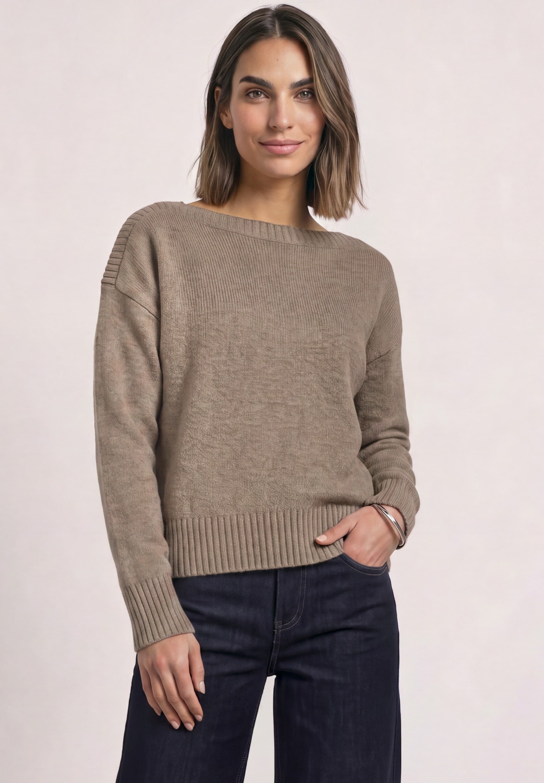 STREET ONE Strickpullover mit U-Boot-Ausschnitt