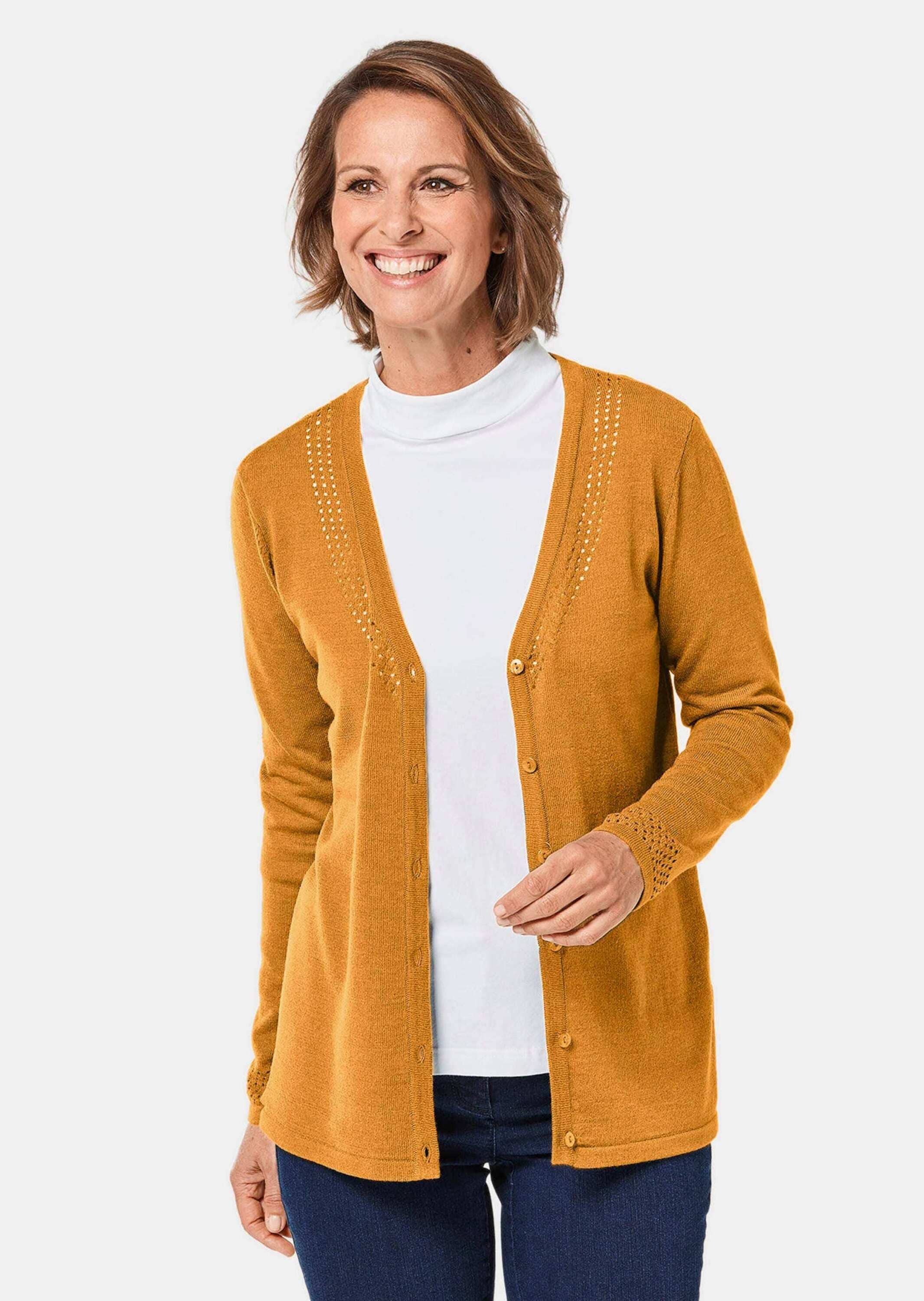 GOLDNER Strickjacke »Strickjacke Ajourstrickjacke«