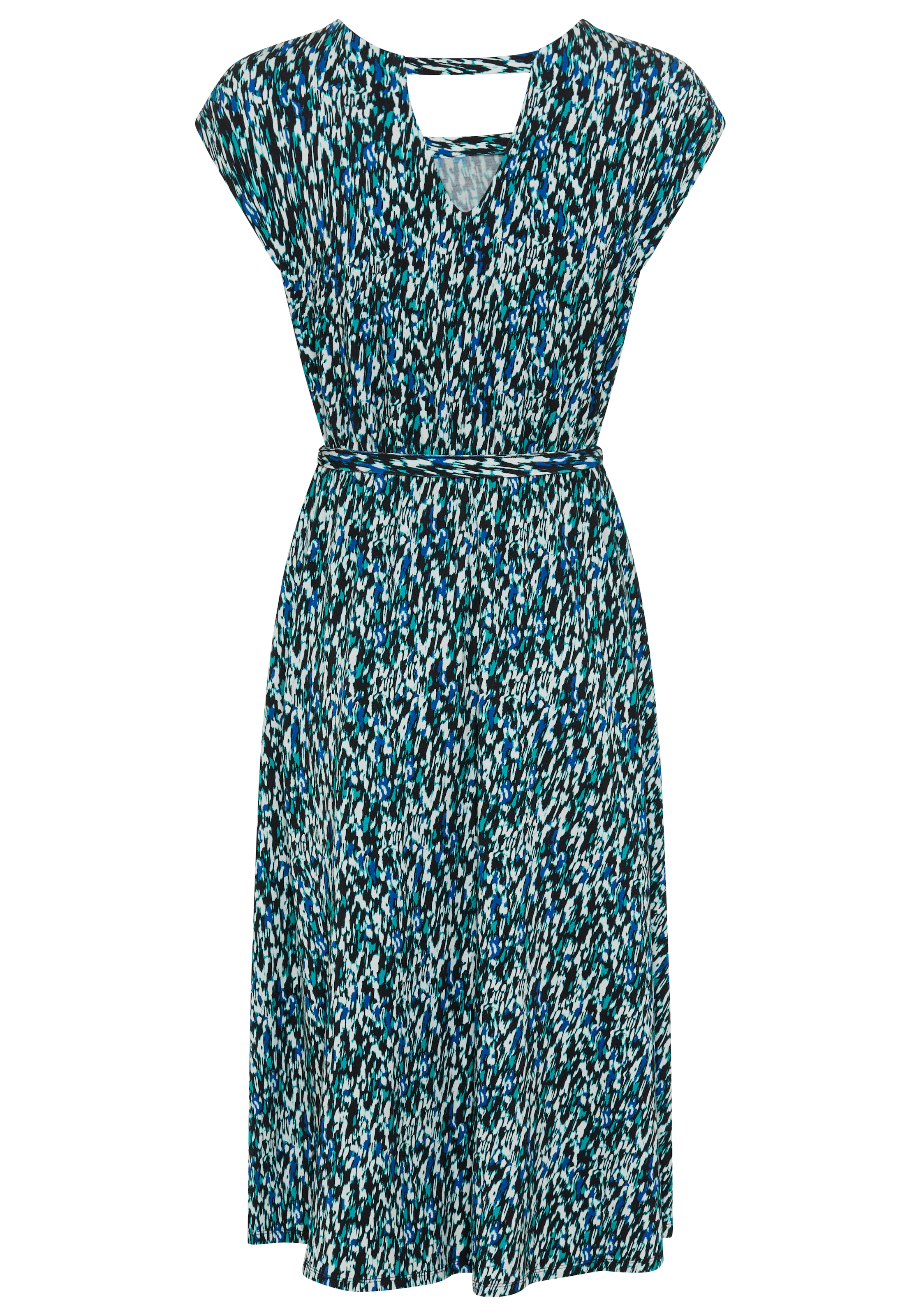 Laura Scott Sommerkleid knieumspielende Länge, aus Jersey-Material, gemustert