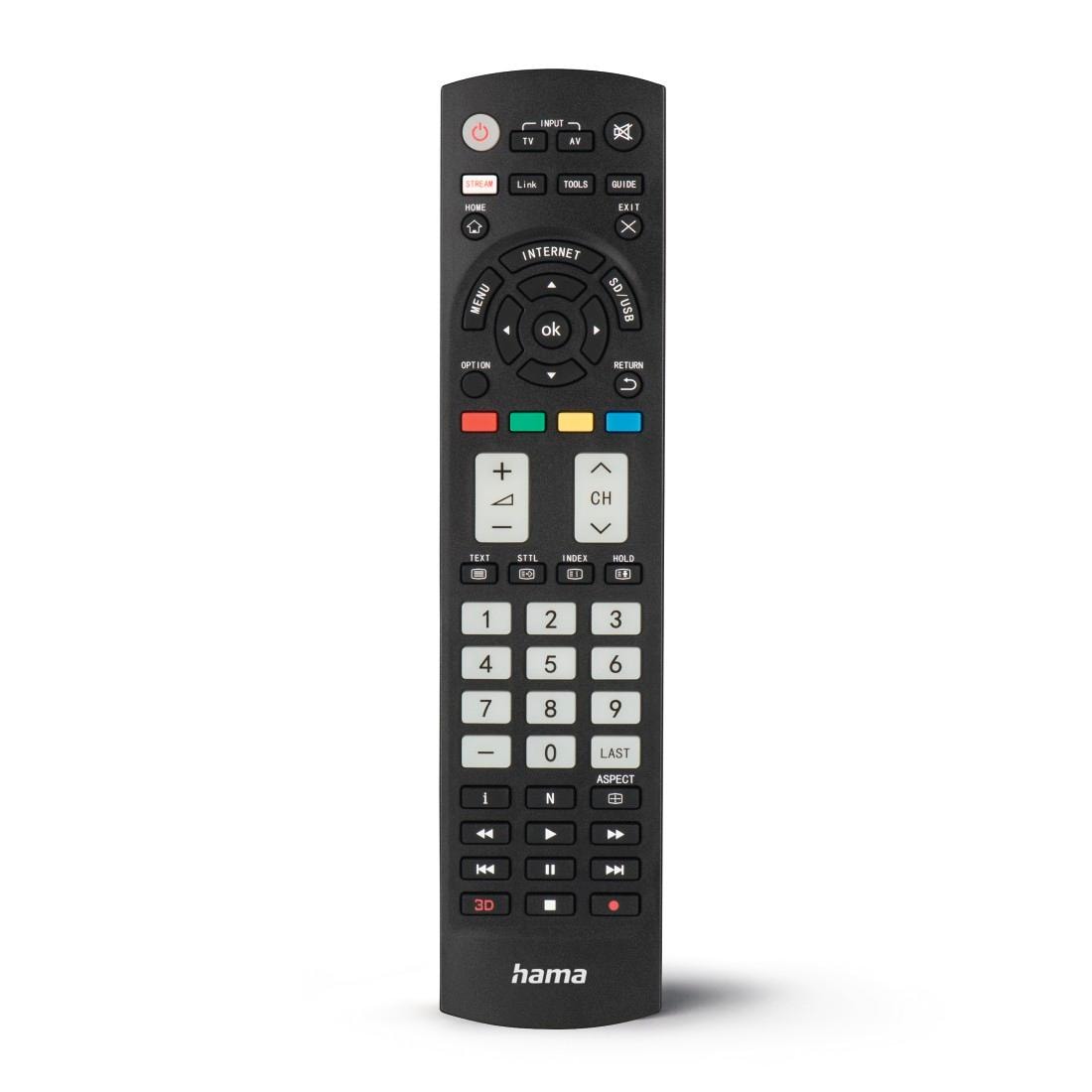 Hama Universal-Fernbedienung »Universal Ersatzfernbedienung für Panasonic TV, lernfähig«, 1-in-1