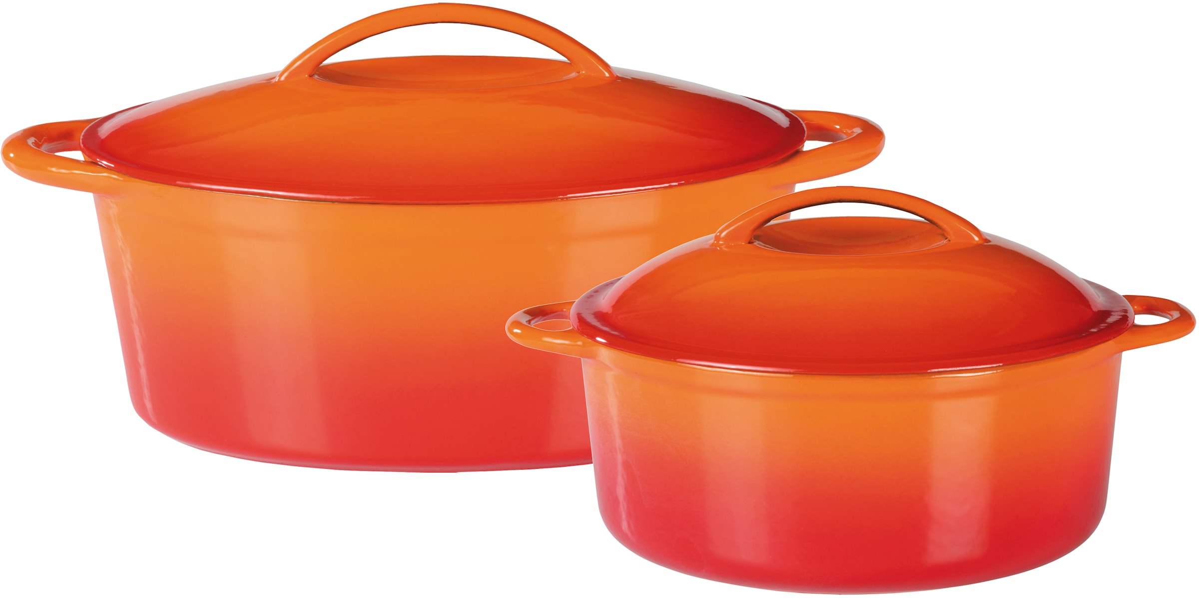 GSW Topf-Set »Orange Shadow«, Gusseisen, (Set, 4 tlg.), Induktion kaufen |  BAUR