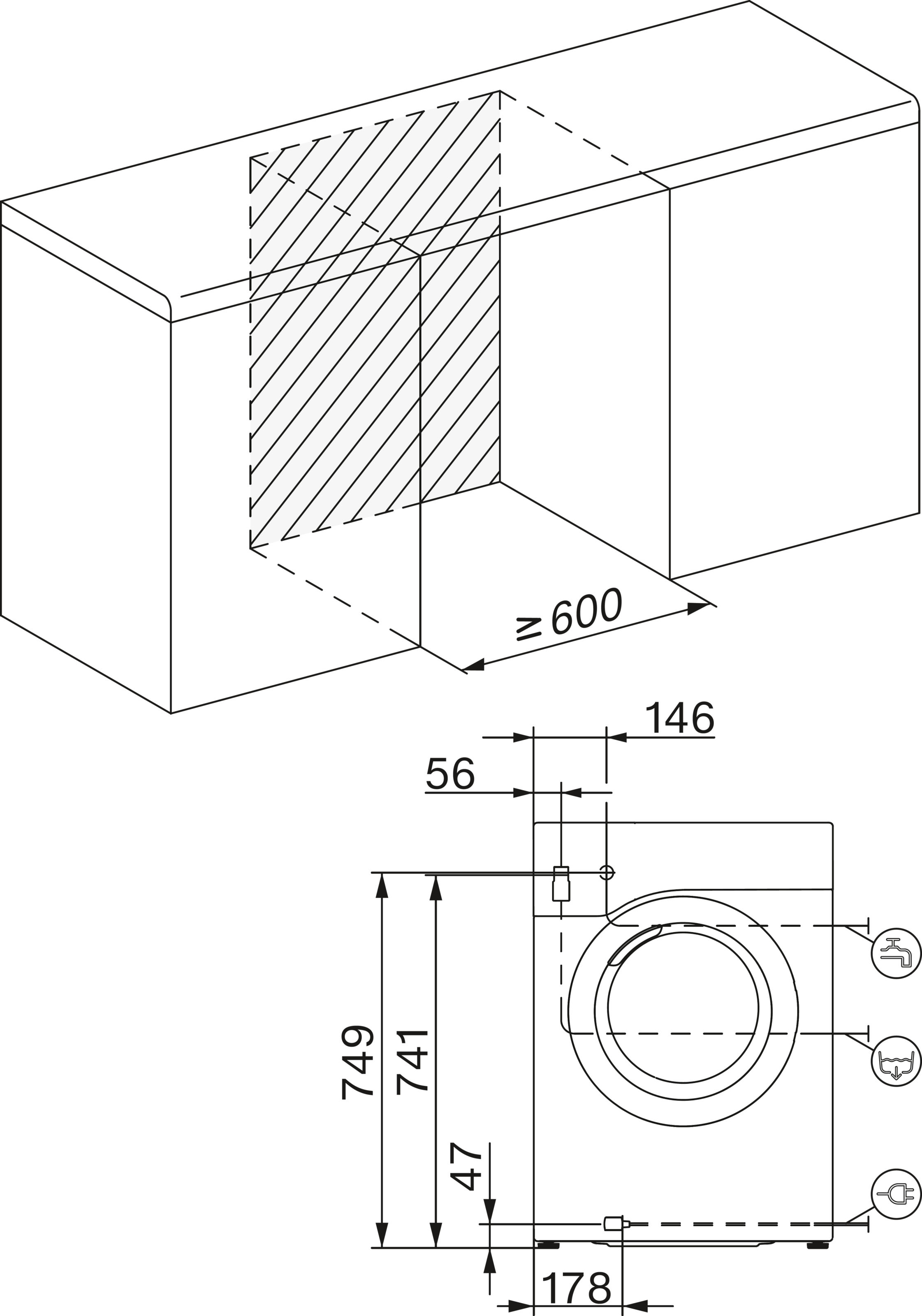 Miele Waschmaschine »WSB203 WCS 8kg«, 8 kg, 1400 U/min, Dampffunktion - bis zu 50% Zeitersparnis beim Bügeln