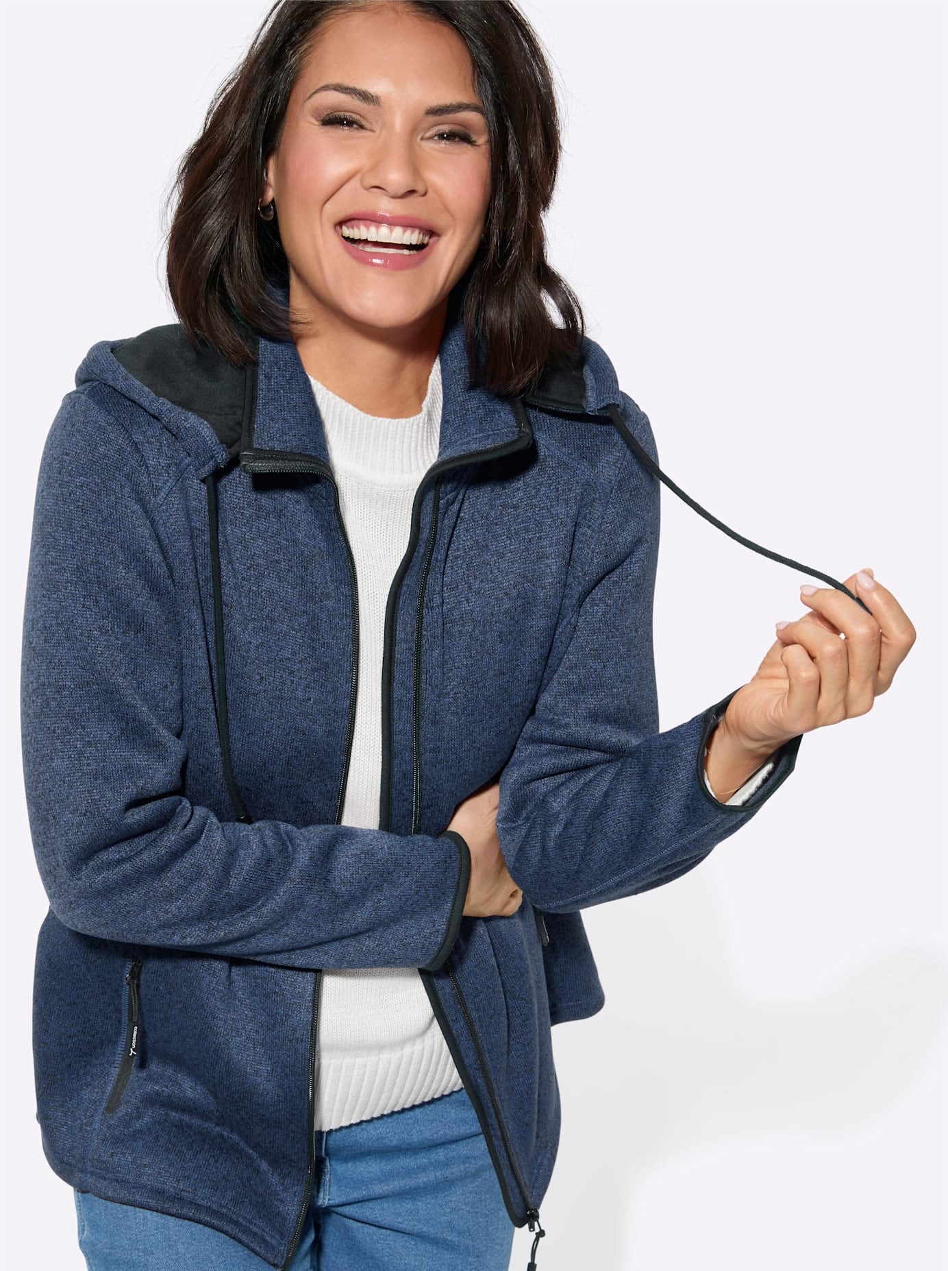 Casual Looks Fleecejacke mit Kapuze