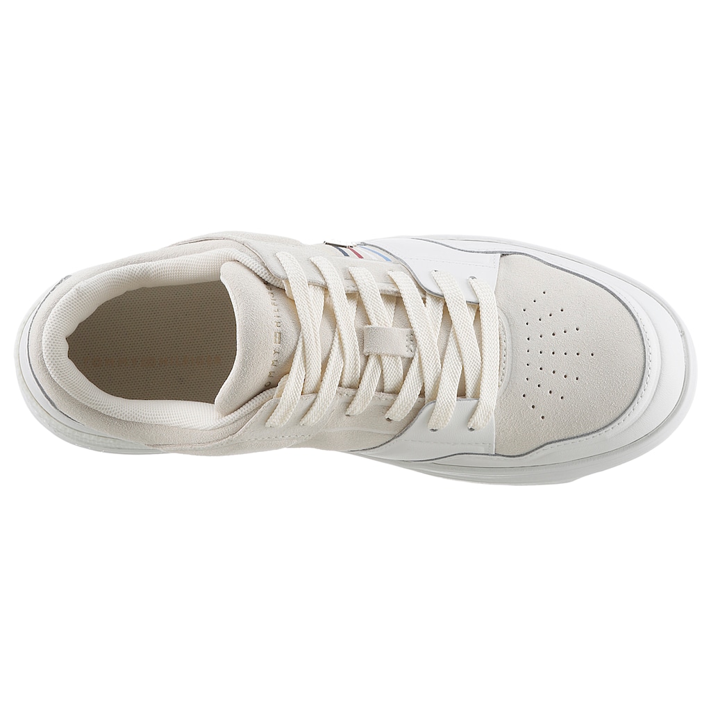 Tommy Hilfiger Plateausneaker »SUEDE STRIPES BASKET LO«