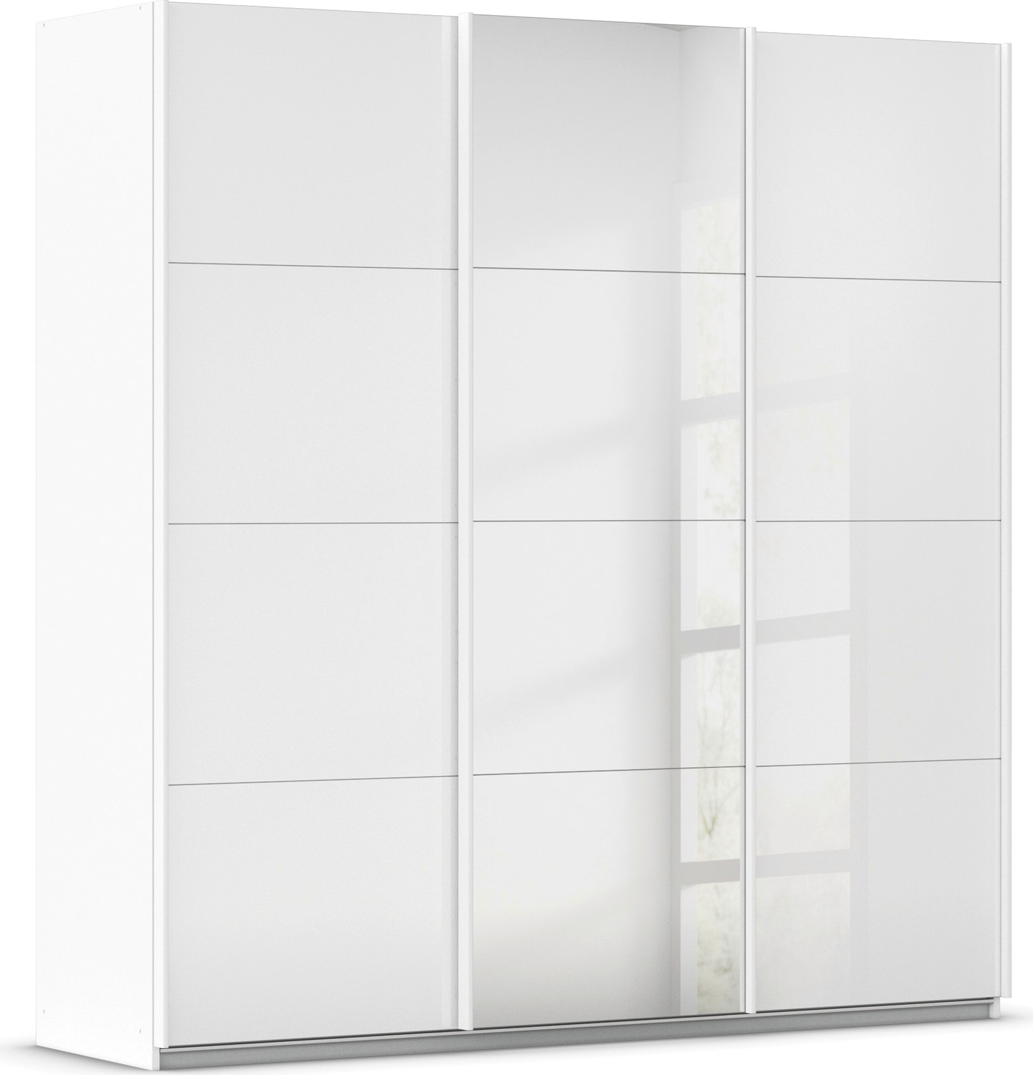 OTTO home Schwebetürenschrank "Kleiderschrank Kleiderschränke Schrank Garderobe AGORDO mit Glasfront" Breiten 203/271/315/360 cm, Höhen 210/229 cm, durchdachte Innenausstattung, in 4 Breiten und 2 Höhen MADE IN GERMANY