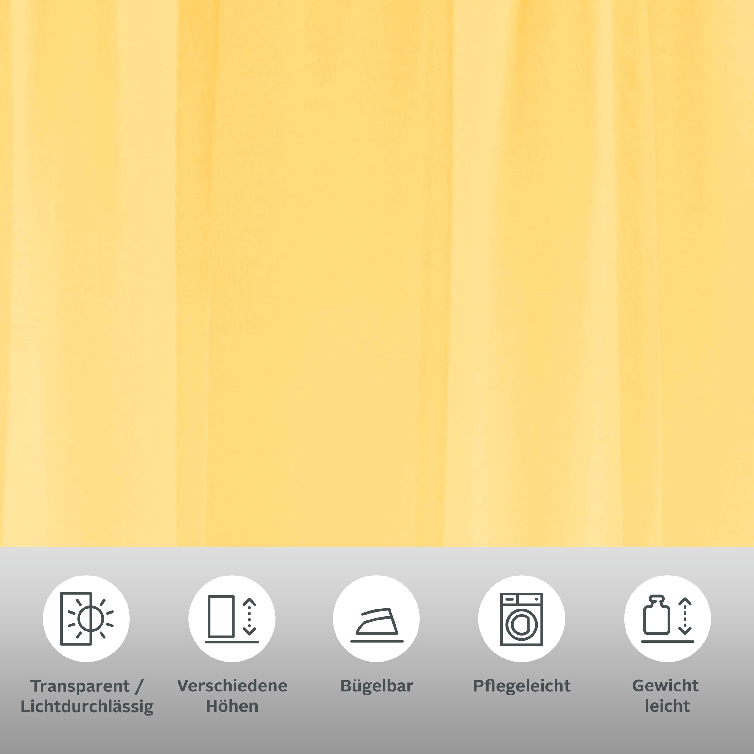 Thumbnail - OTTO home Gardine "XANA" Kräuselband 1 Stk. tlg. Bestseller, einfarbig, 1 bzw. 2 Schals, pflegeleicht, Beststeller