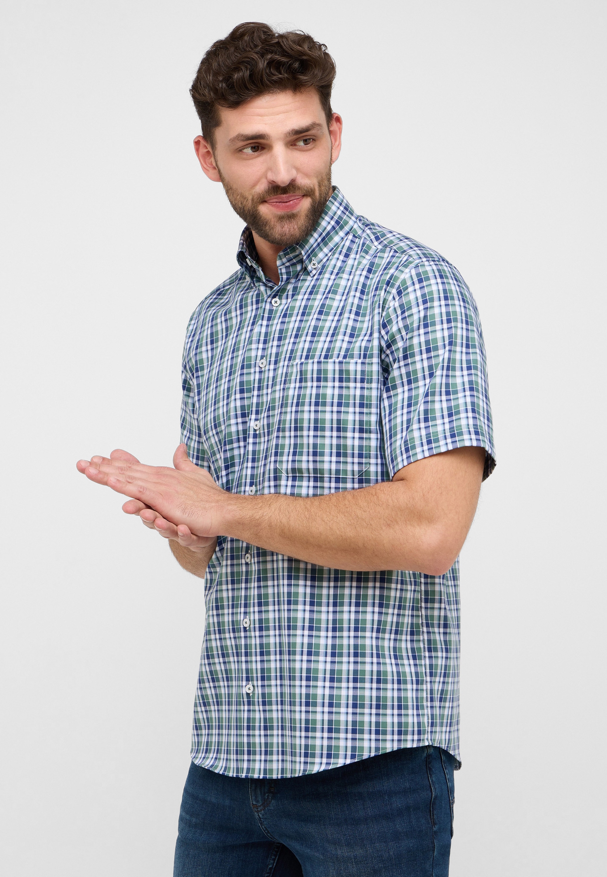 Eterna Kurzarmhemd "COMFORT FIT", NON IRON (bügelfrei) günstig online kaufen