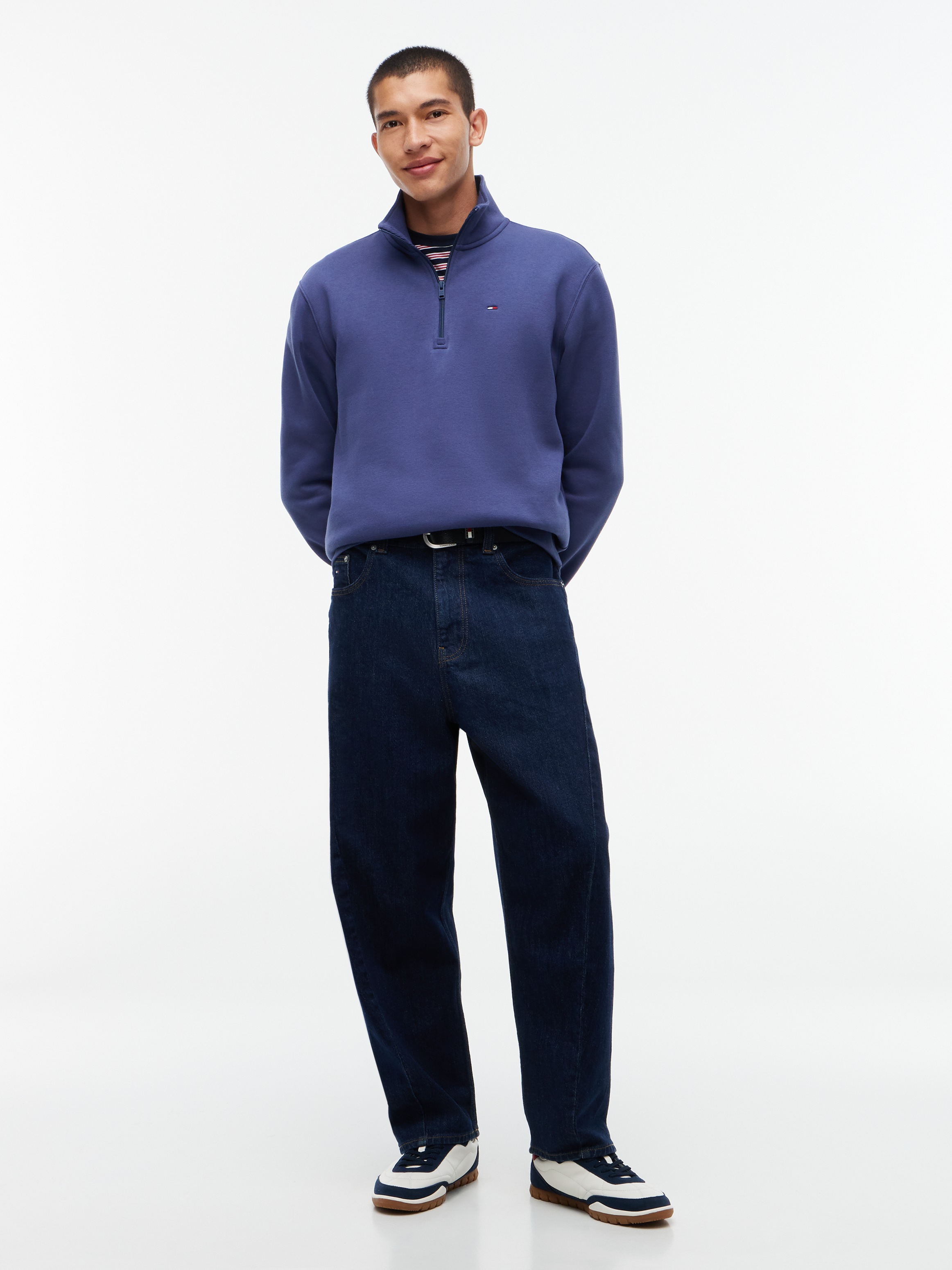 Tommy Jeans Sweatshirt »TJM REGULAR  FLEECE 1/4 ZIP MOCK NECK«, mit Fleece
