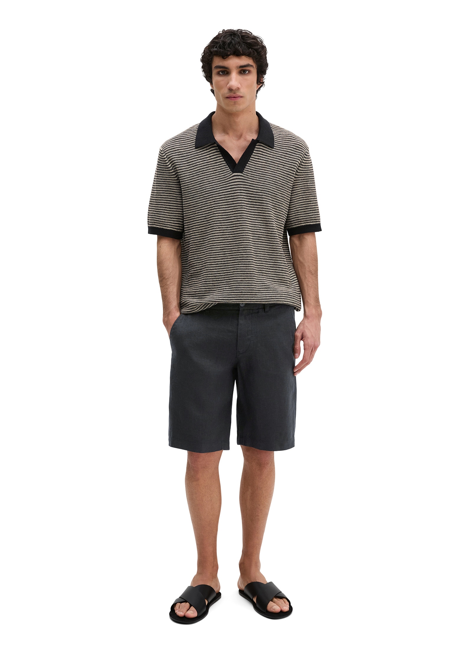 Marc O'Polo Poloshirt »aus Bio-Baumwolle und Leinen«