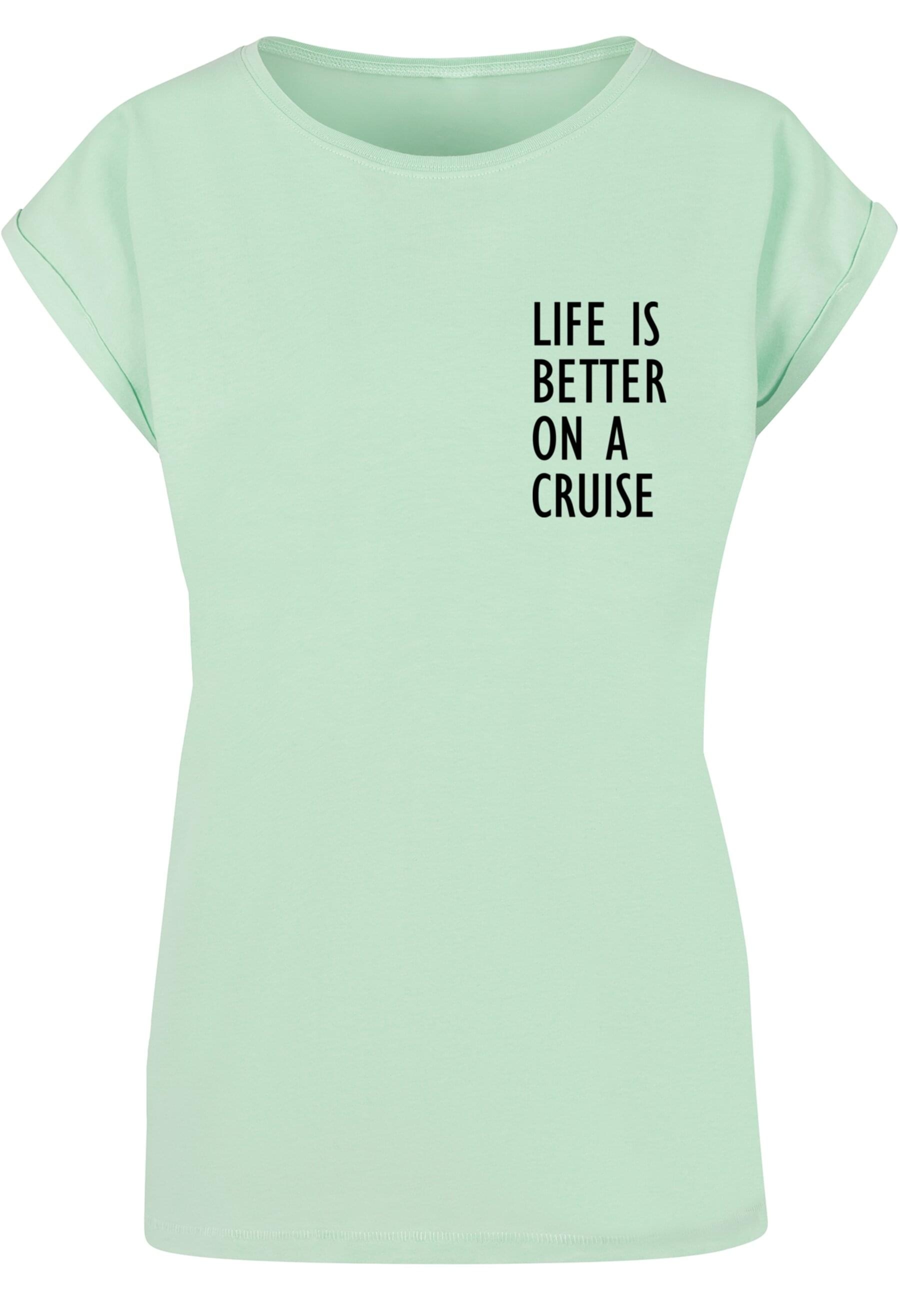 Merchcode T-Shirt "Merchcode Damen Ladies Life Is Better Extended Shoulder günstig online kaufen