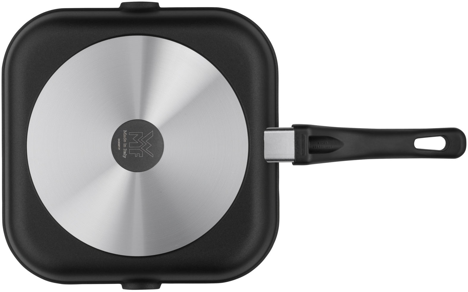 WMF Grillpfanne »Party 27 x 27 cm mit Ausguss, Grillpfanne mit Antihaftversiegelung« Aluminiumguss 1 tlg. wärmereduzierender Griff, nicht induktionsgeeignet