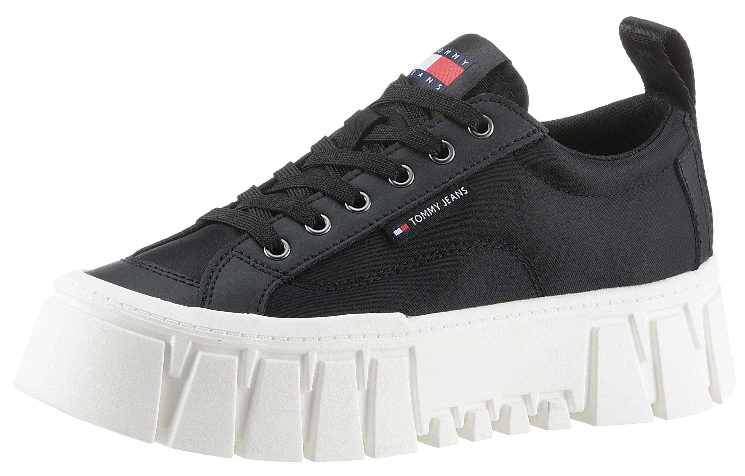 Tommy Jeans Plateausneaker "TJW VULC FLATFORM LC MIX MEDIA", Freizeitschuh, günstig online kaufen