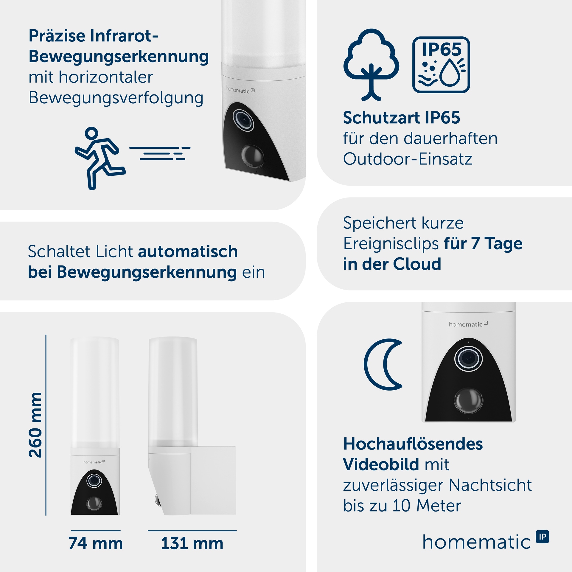 Homematic IP Überwachungskamera »Außenlichtkamera« Außenbereich