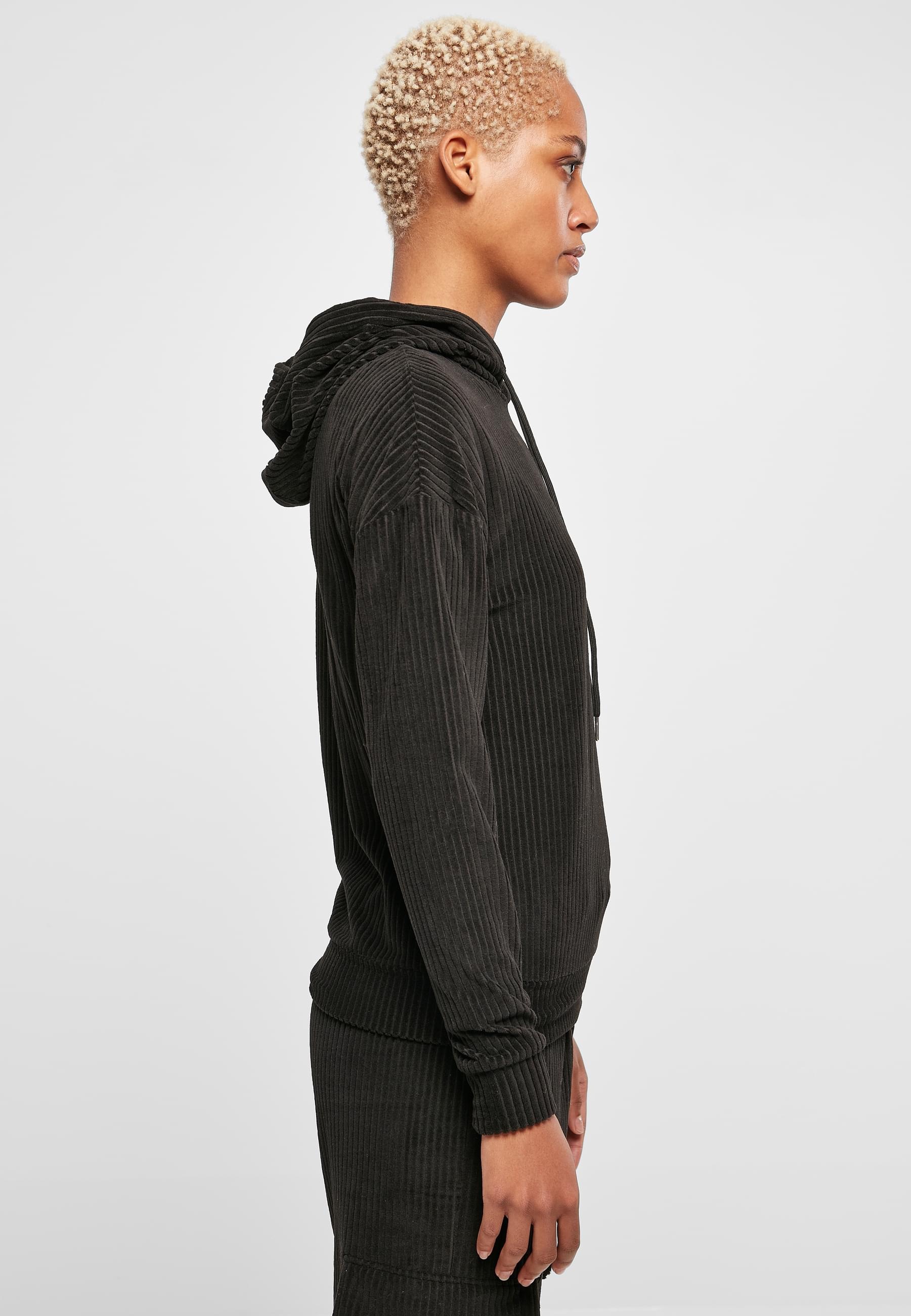 URBAN CLASSICS Kapuzenpullover »Urban Classics Damen Ladies Velvet Rib Hoody«, (1 tlg.)