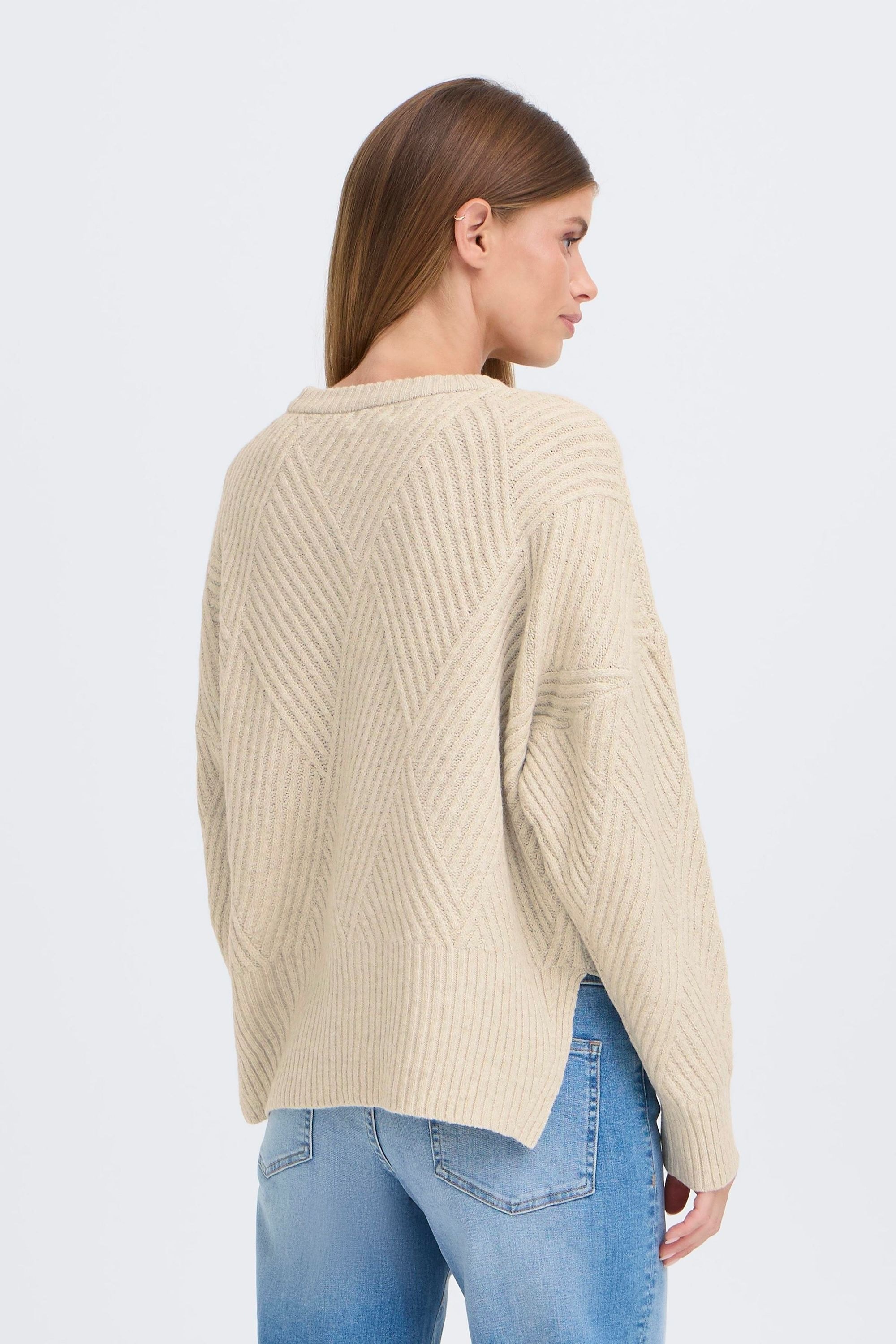 OXMO Strickfleece-Pullover »Strickpullover OXIBOMMA«