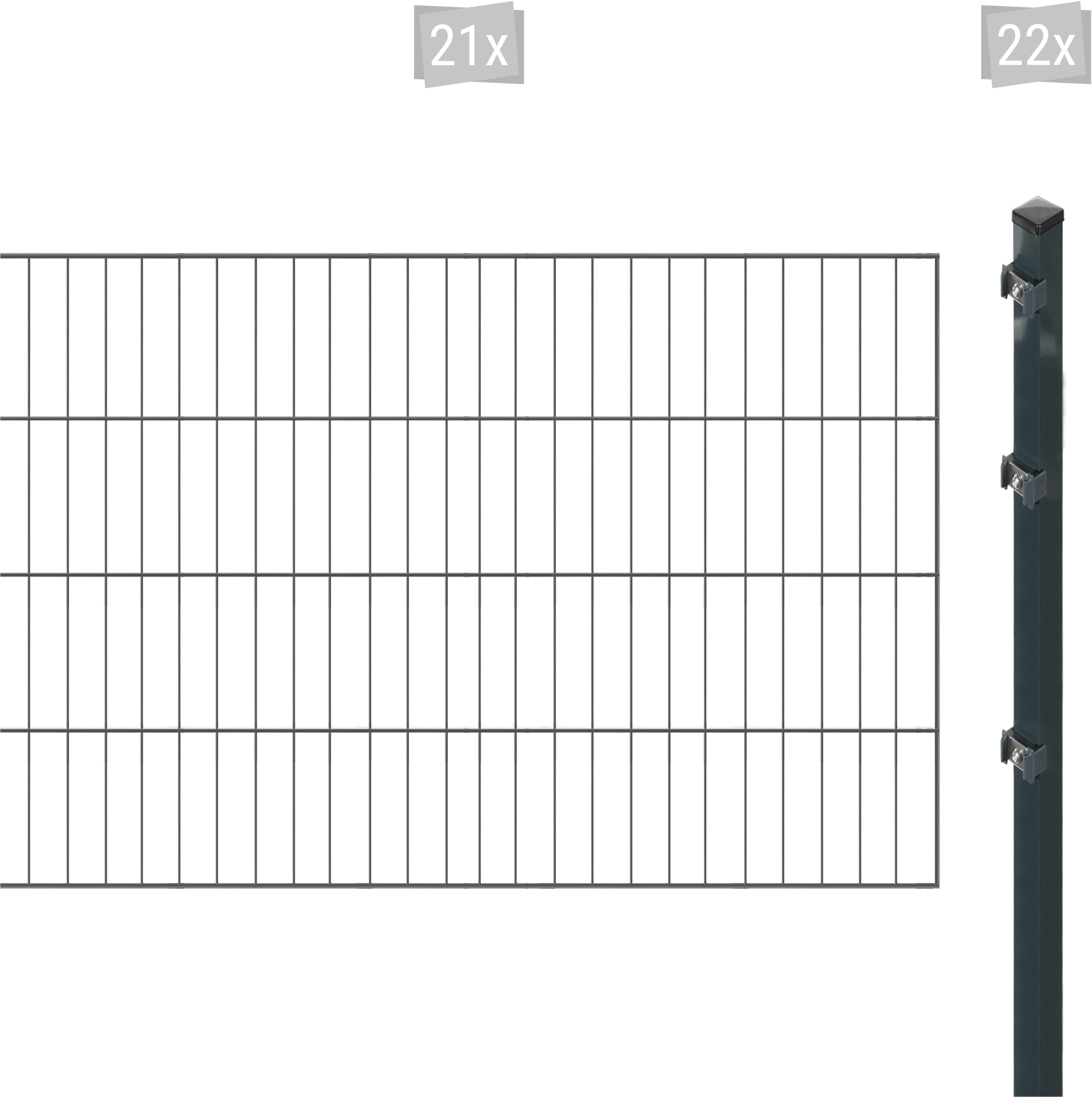 Arvotec "ESSENTIAL 80 zum Aufschrauben" Zaunhöhe 80 cm, Zaunlänge 2 - 60 m