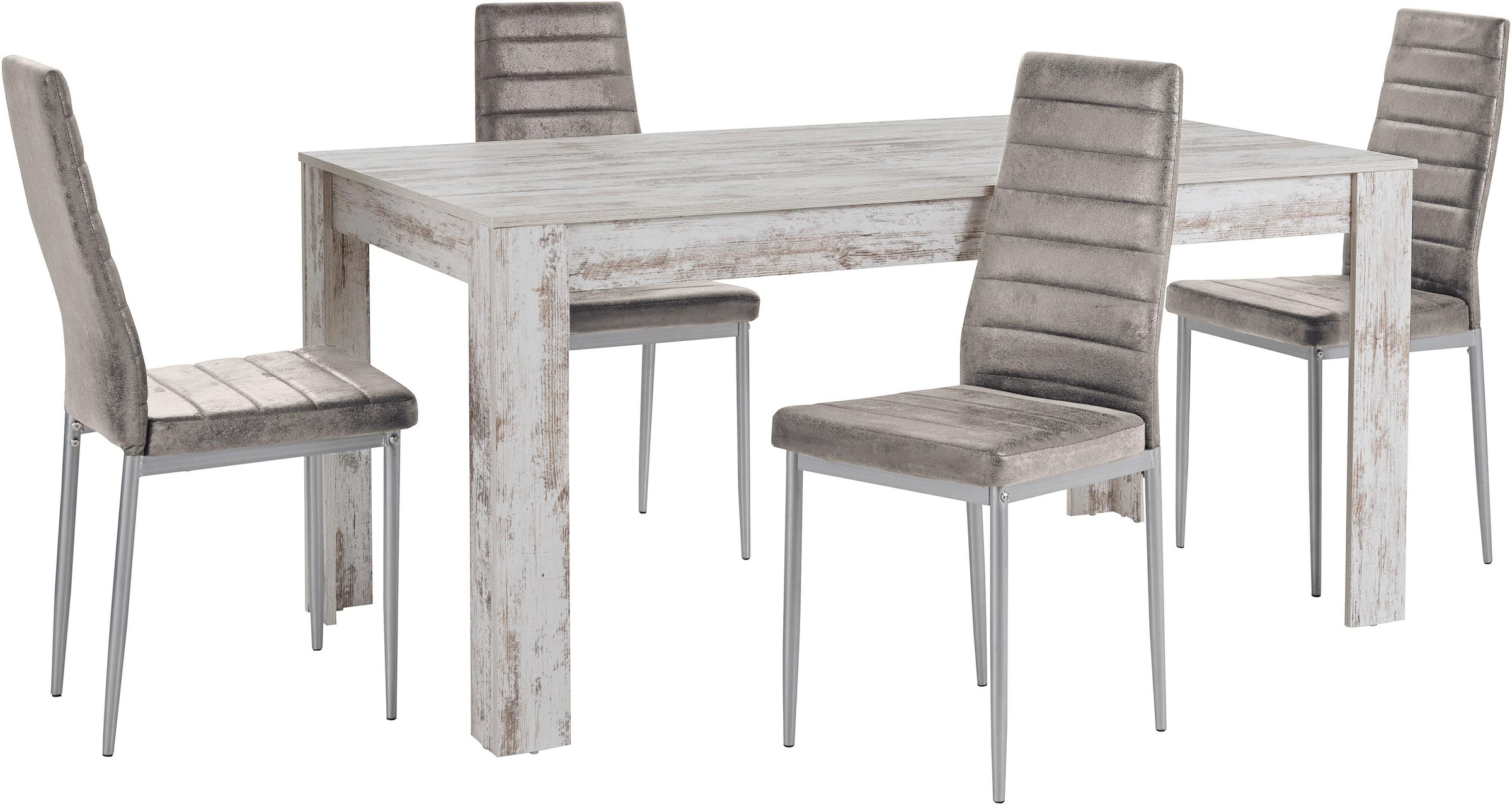OTTO home Essgruppe "Lynn160/Kate" Set, 5 Stk. tlg. Tisch mit 4 Stühlen günstig online kaufen