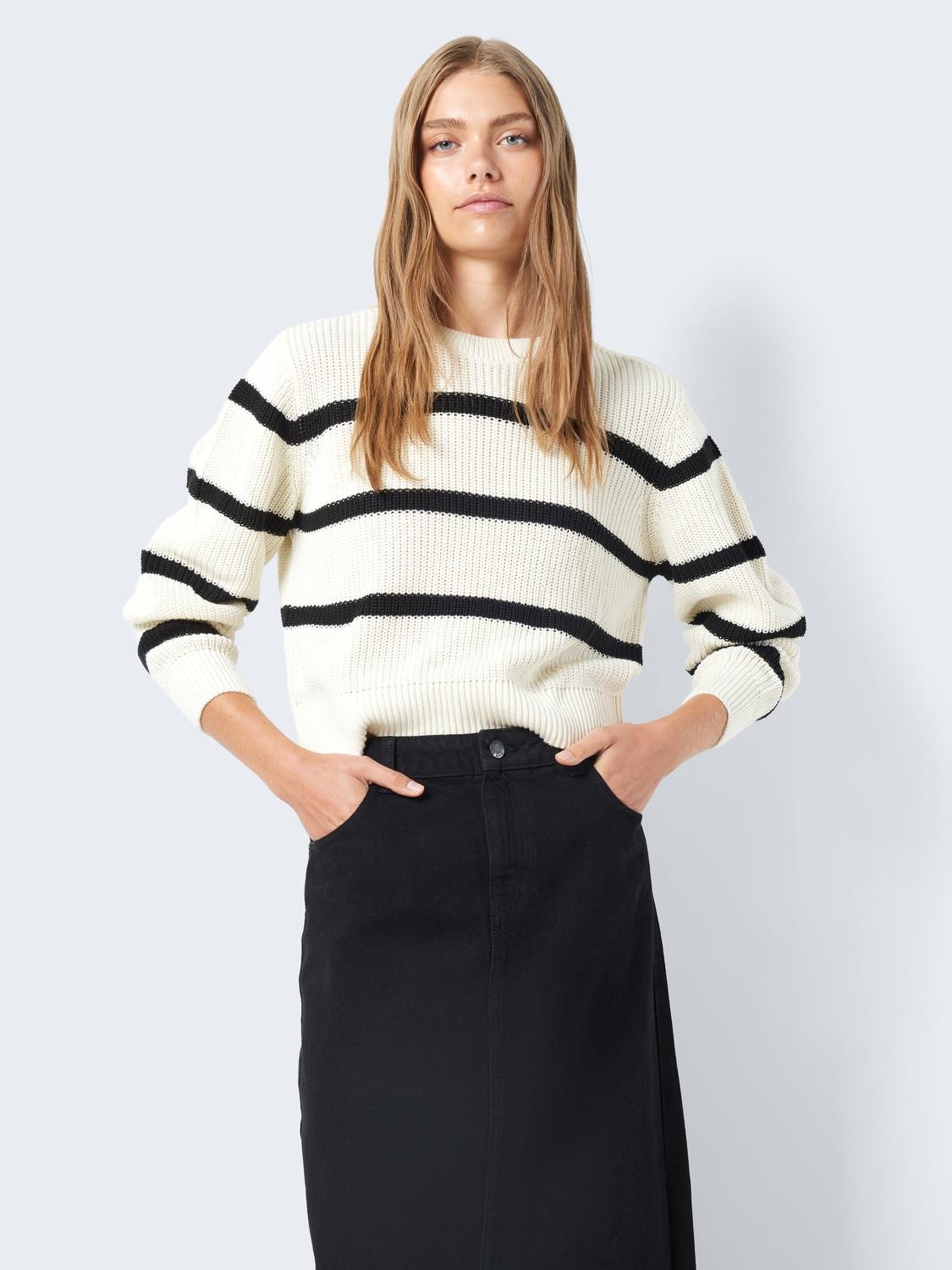 Strickpullover »NMMAYSA L/S STRIPE O-NECK KNIT NOOS«