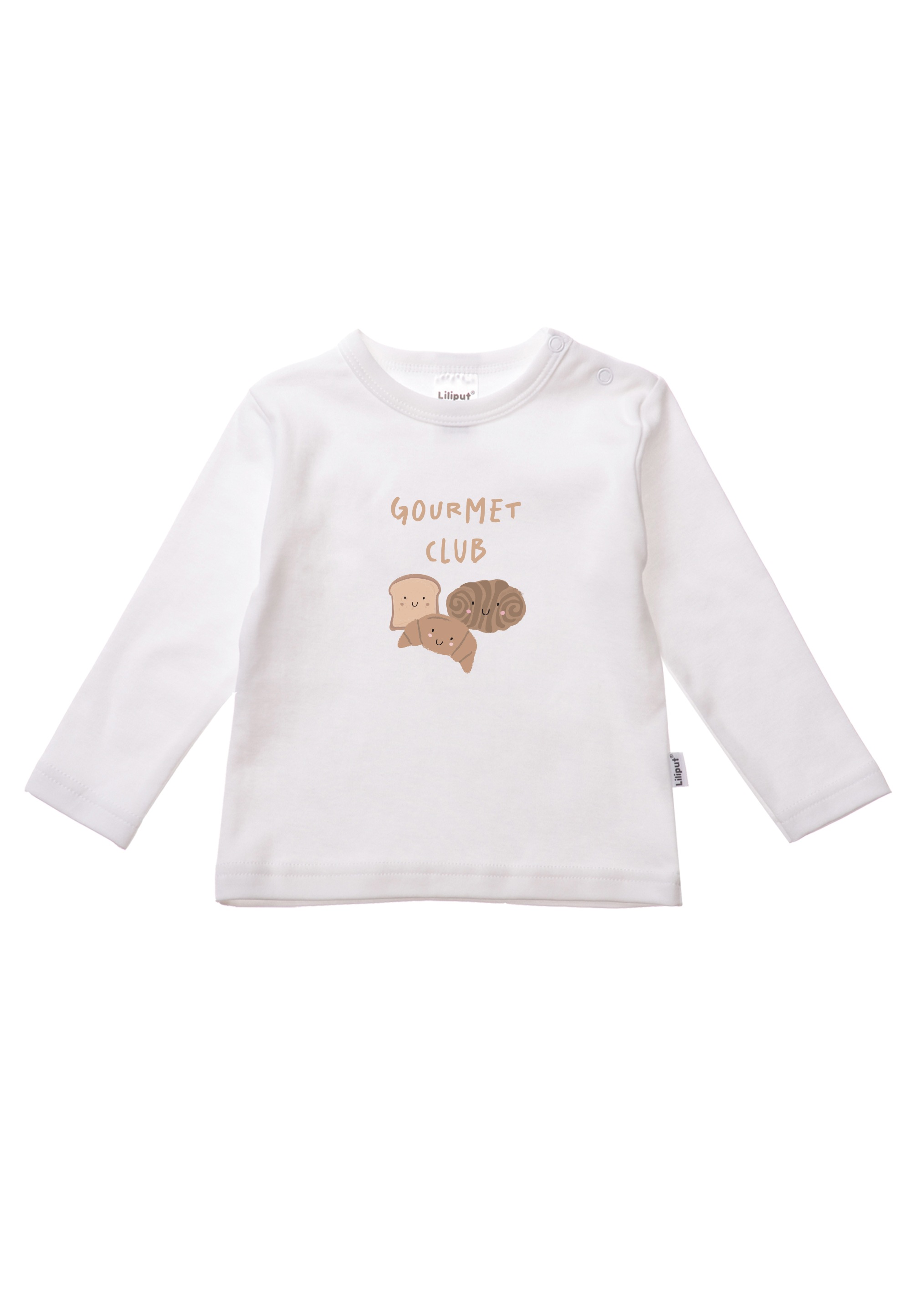 Thumbnail - Liliput Langarmshirt "Gourment Club" 2er-Pack mit Druckknöpfen an der Schulter