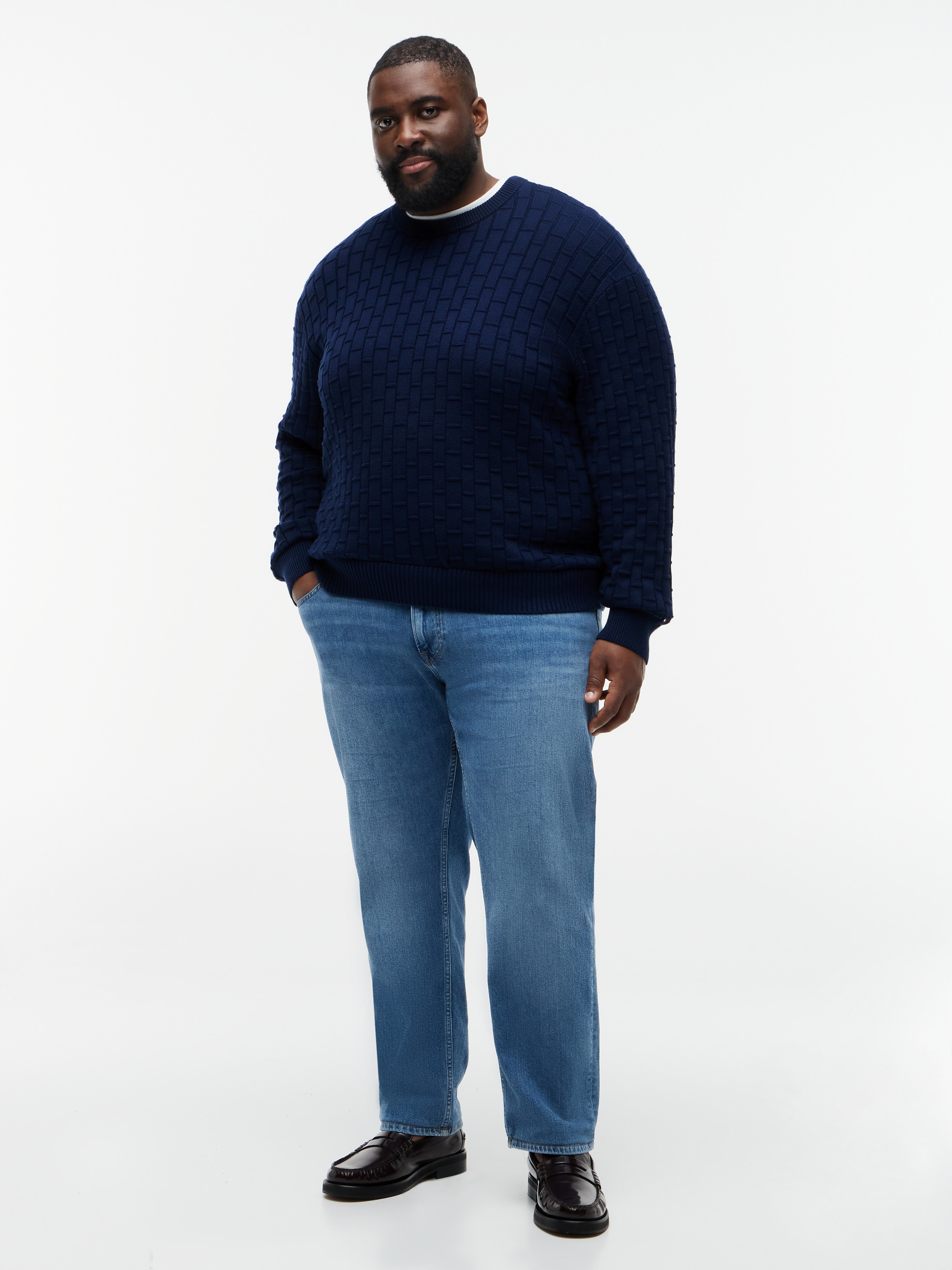 Tommy Hilfiger Big & Tall Rundhalspullover »BT-MOCK CABLE CREW NECK« Große Größen