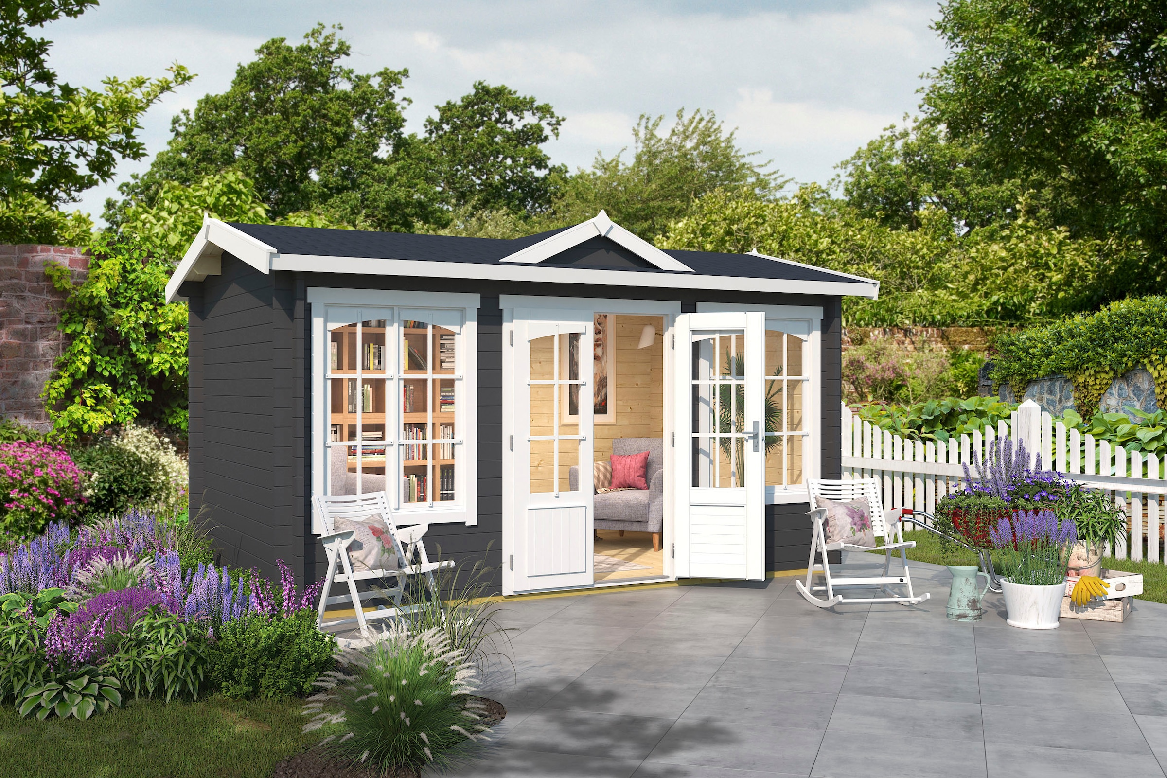 LASITA MAJA Gartenhaus »KENSINGTON«, (Set, inkl. Fussbodenbretter zum verlegen)
