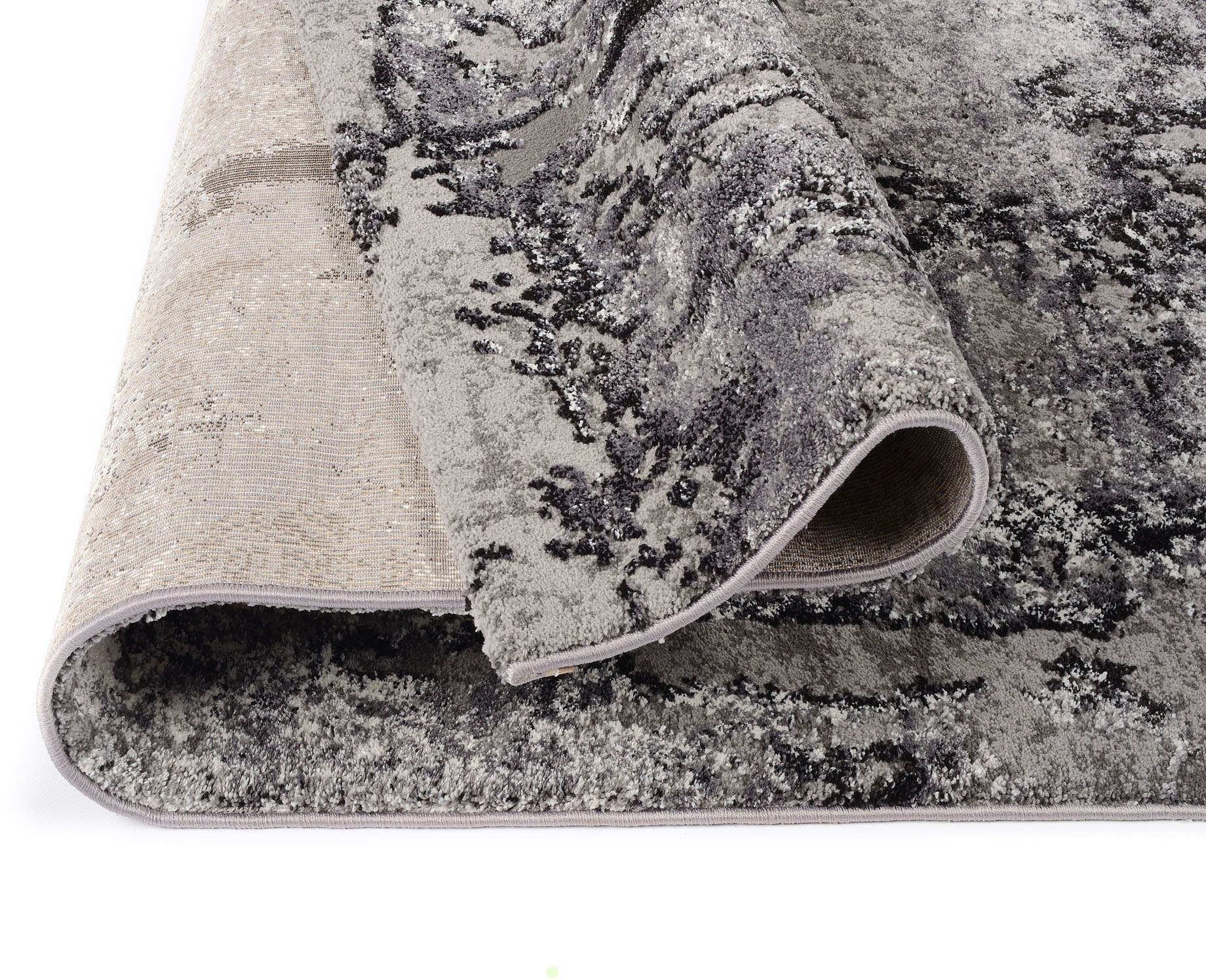 Teppich OCI DIE TEPPICHMARKE "JUWEL LIRAY", grau, B:200cm H:20mm L:250cm, Polyester, Polypropylen, Teppiche, Teppich, Kurzflor, Wohnzimmer, Marmor Optik, Hoch Tief Effekt 3