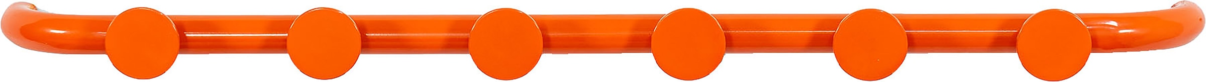 Garderobenleiste SPINDER DESIGN, B:75cm H:4,5cm T:9,6cm, orange, Metall, Garderobenhalter, "RETRO 6 Wandgarderobe"