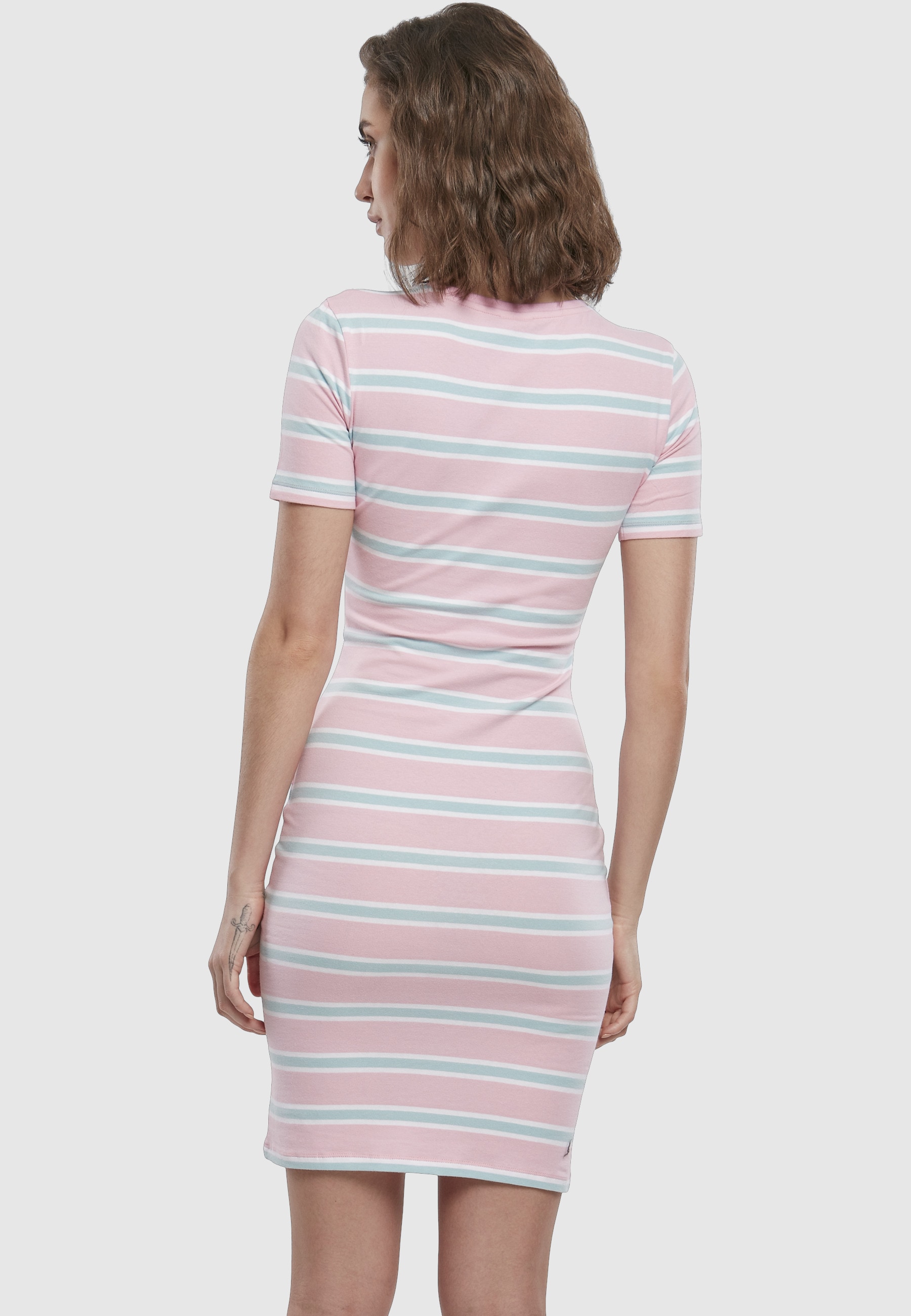 URBAN CLASSICS Shirtkleid »Urban Classics Damen Ladies Stretch Stripe Dress« 1 Stk. tlg.