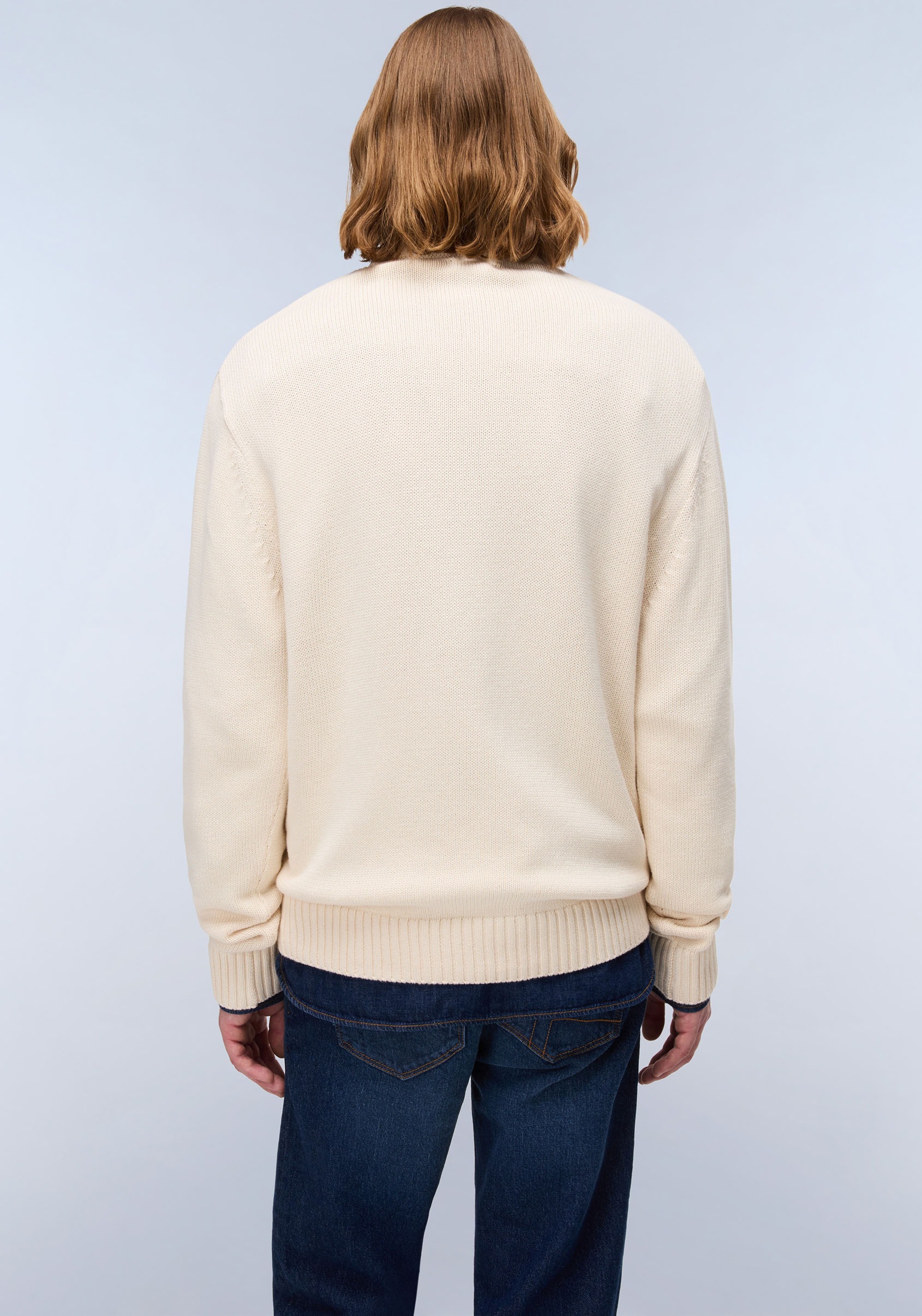 Napapijri Strickpullover "MURA", Rundhals, Rippbündchen, Markenstickerei günstig online kaufen