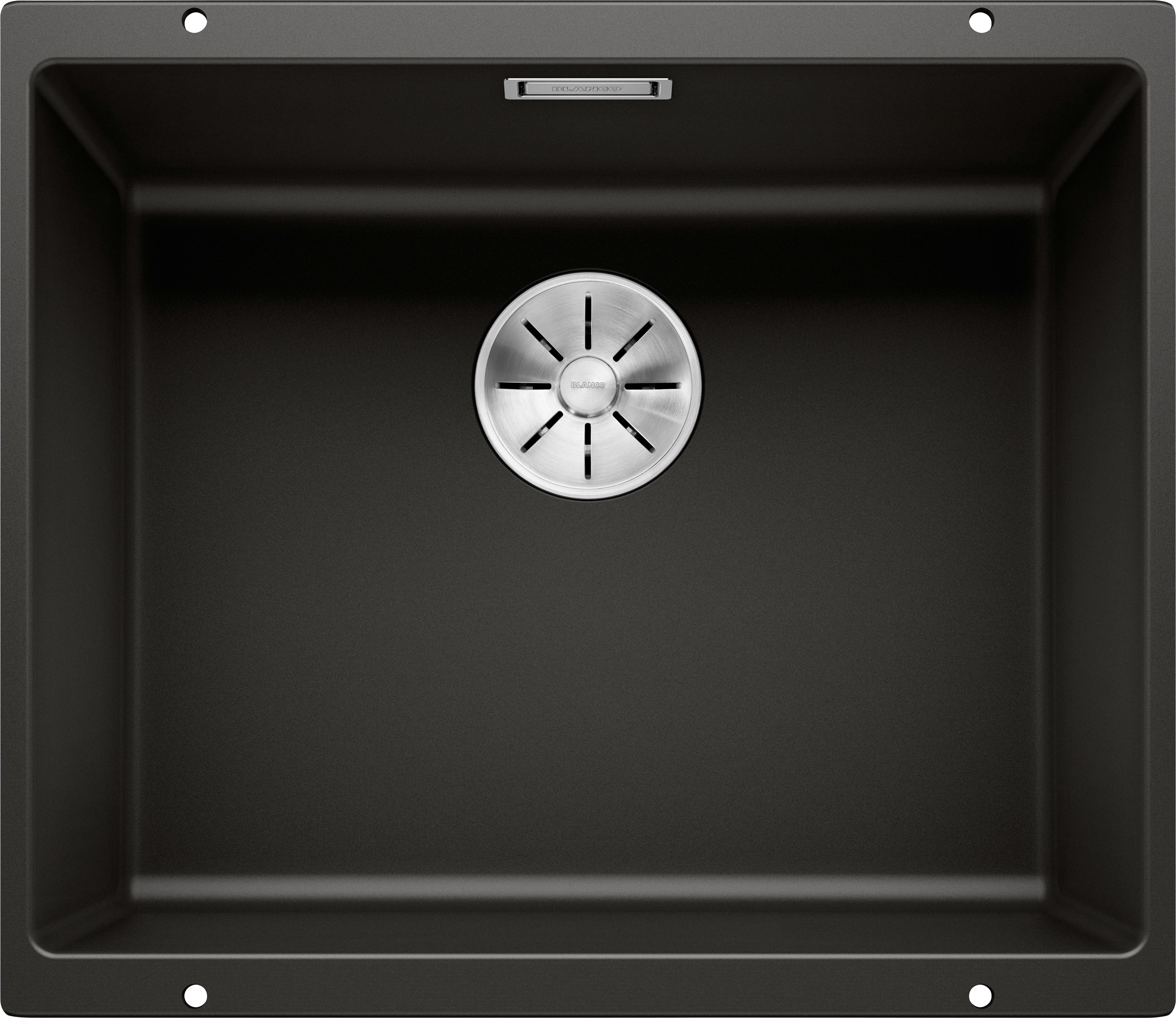 Granitspüle BLANCO, B:46cm T:53cm, schwarz, Verbundwerkstoff, Küchenspülen, "SUBLINE 500-U", erhältlich in mehreren Farben
