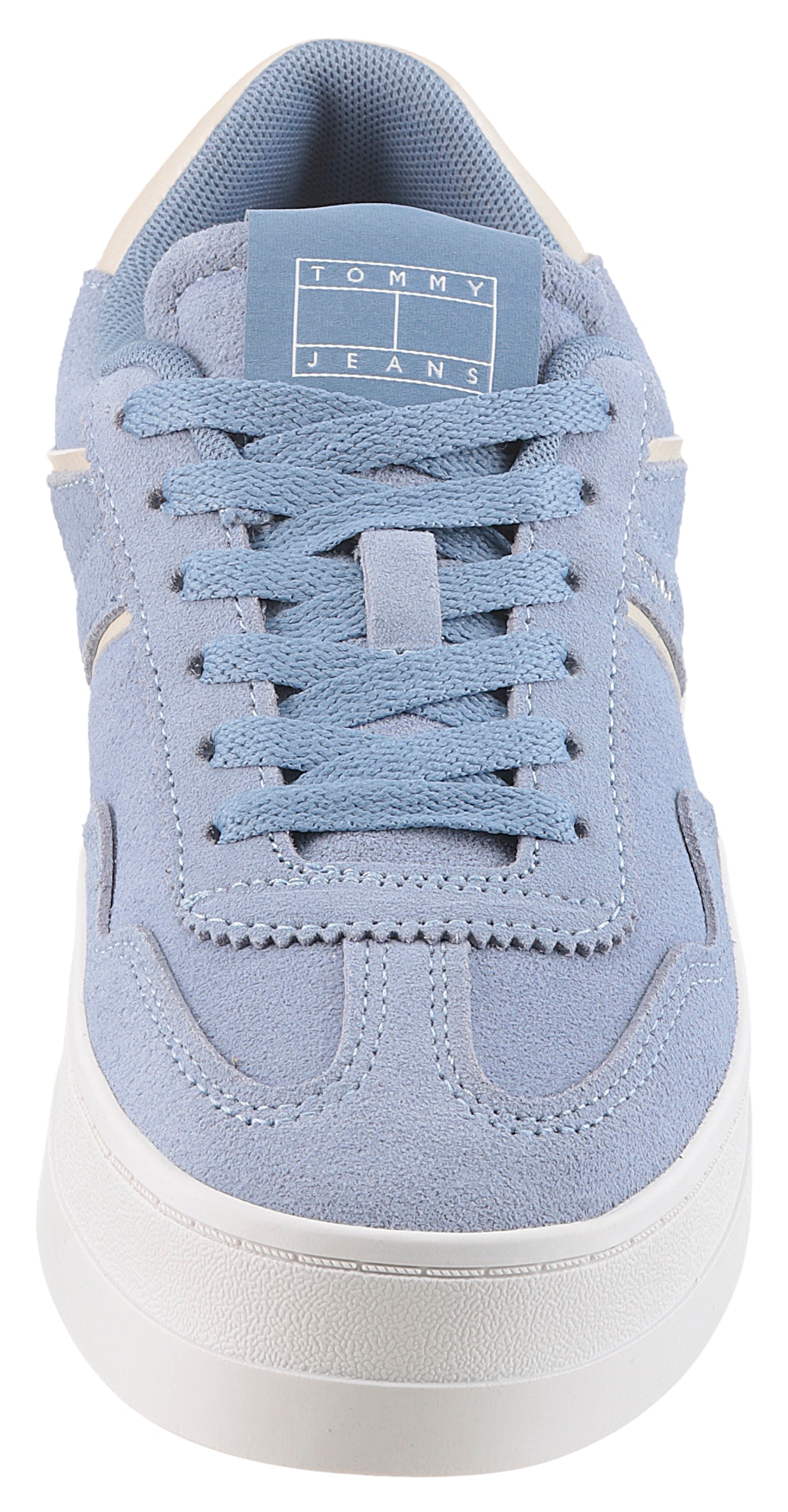 Tommy Jeans Plateausneaker »THE GREENWICH FLATFORM ELEVATED«, Schnürschuh, Freitzeitschuh, Halbschuh mit Logo-Aufnäher