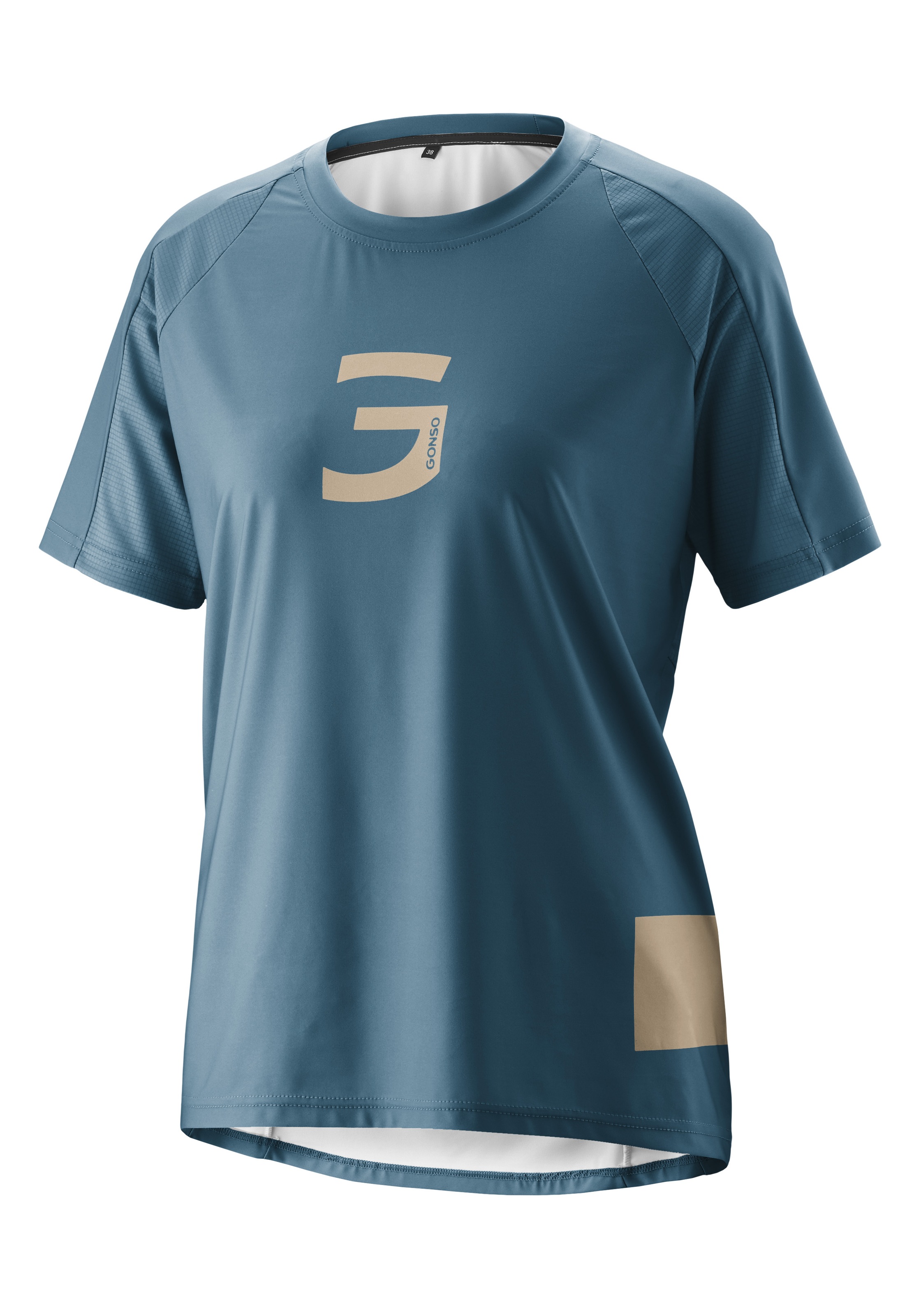 Radtrikot GONSO "Trail Jersey W", Gr. 36, saphirblau, 88% Polyester, 12% Elasthan, Rundhals, Trikots, Damen Fahrradtrikot, leichtes u. atmungsaktives Trikot, ideal für MTB 2