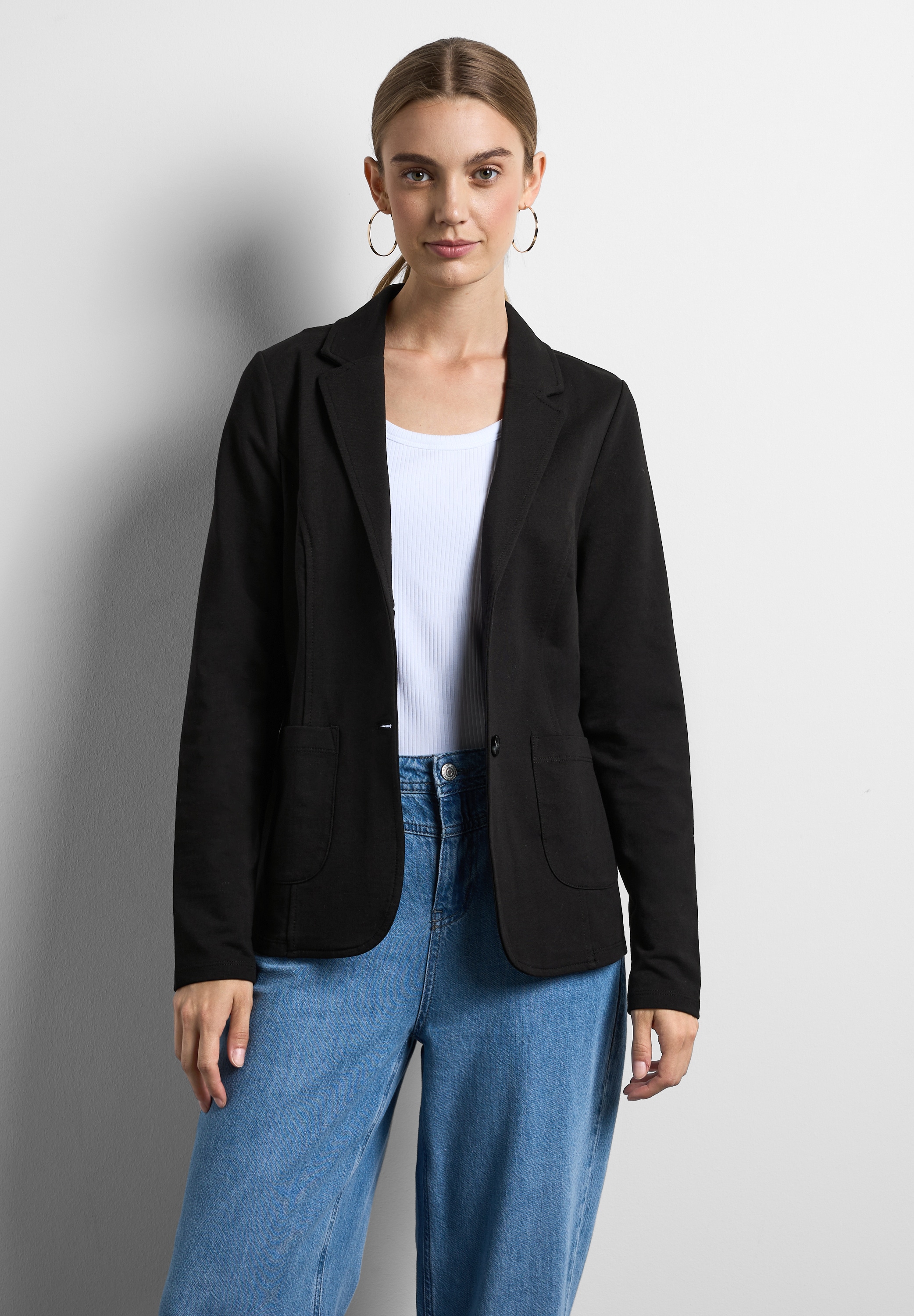 STREET ONE Sweatblazer, aus Baumwolle mit Stretchanteil