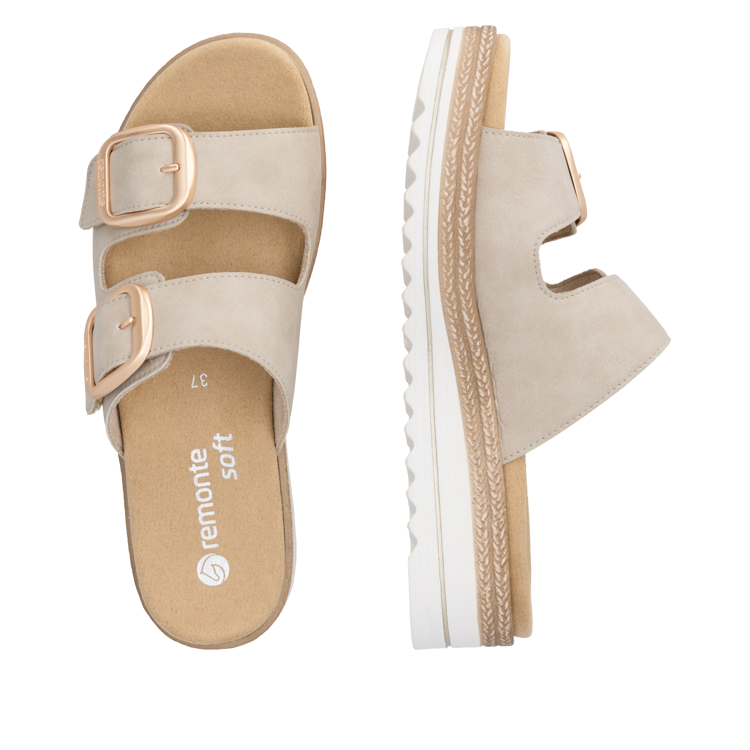 Remonte Pantolette  Hausschuh, Sommerschuh, Klettschuh mit Lite´n Soft-Ausstattung