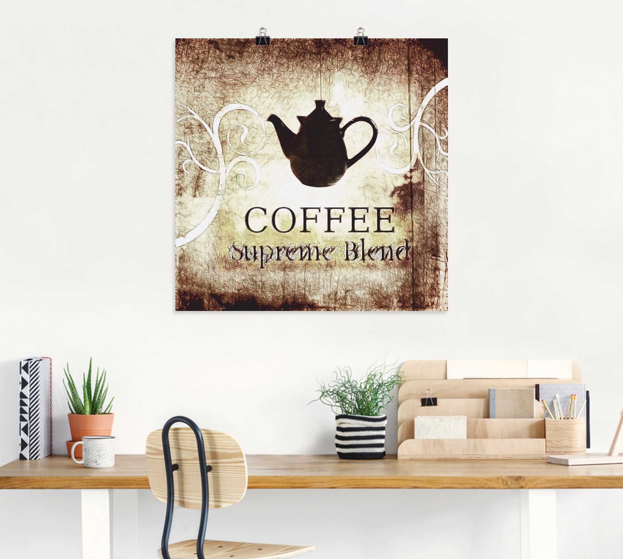Artland Poster »Kaffee«, Getränke, (1 St.), als Leinwandbild, Wandaufkleber oder Poster in versch. Größen