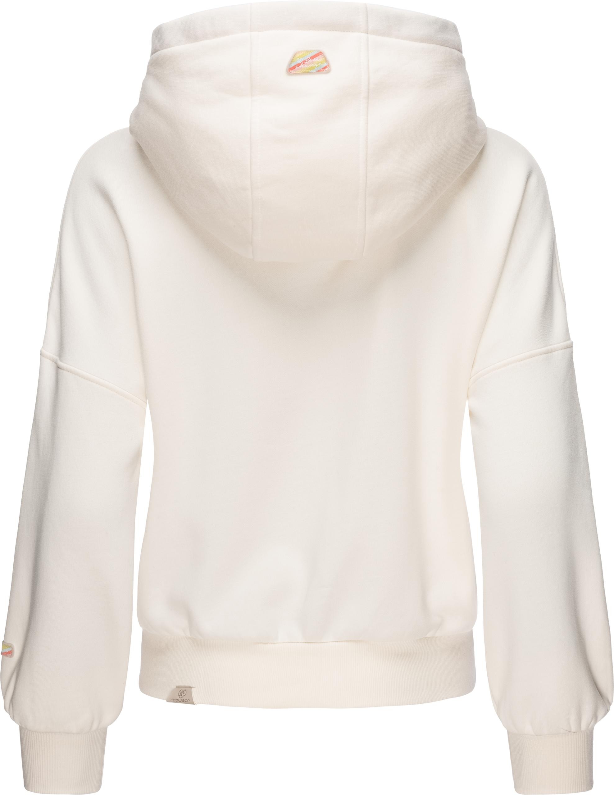 Ragwear Sweatjacke »Gobby Zip Intl.«, Damen Kapuzensweater mit Regenbogen-Bändchen