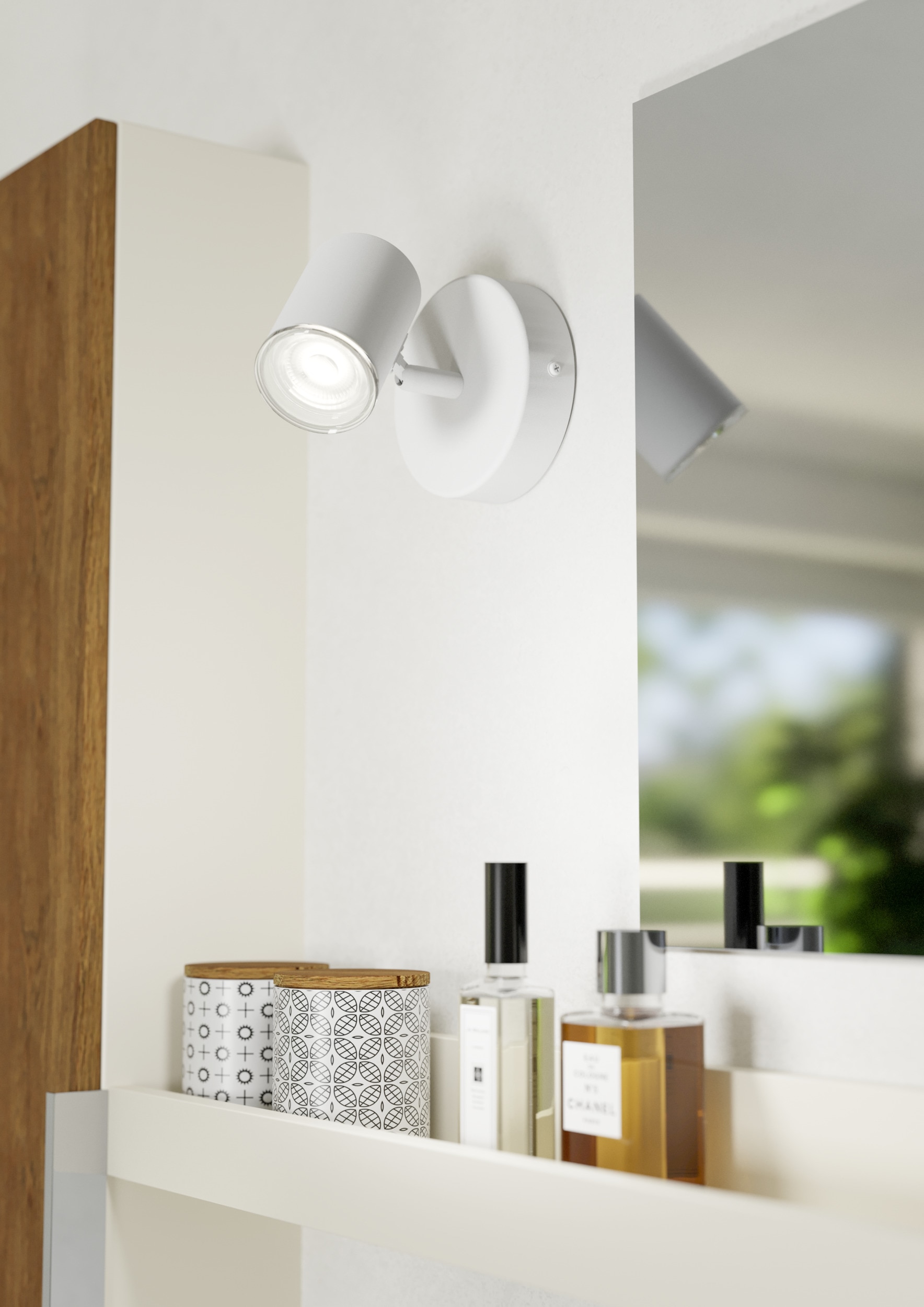 EGLO Deckenspot »CONSUMA 1 Spotlampe - Stahl - GU10 - 1X5W - IP44« GU10 1 Stk. Wandleuchte, Wandspot, schwenkbar, Strahler, L11 x H11,5 x AL13 cm