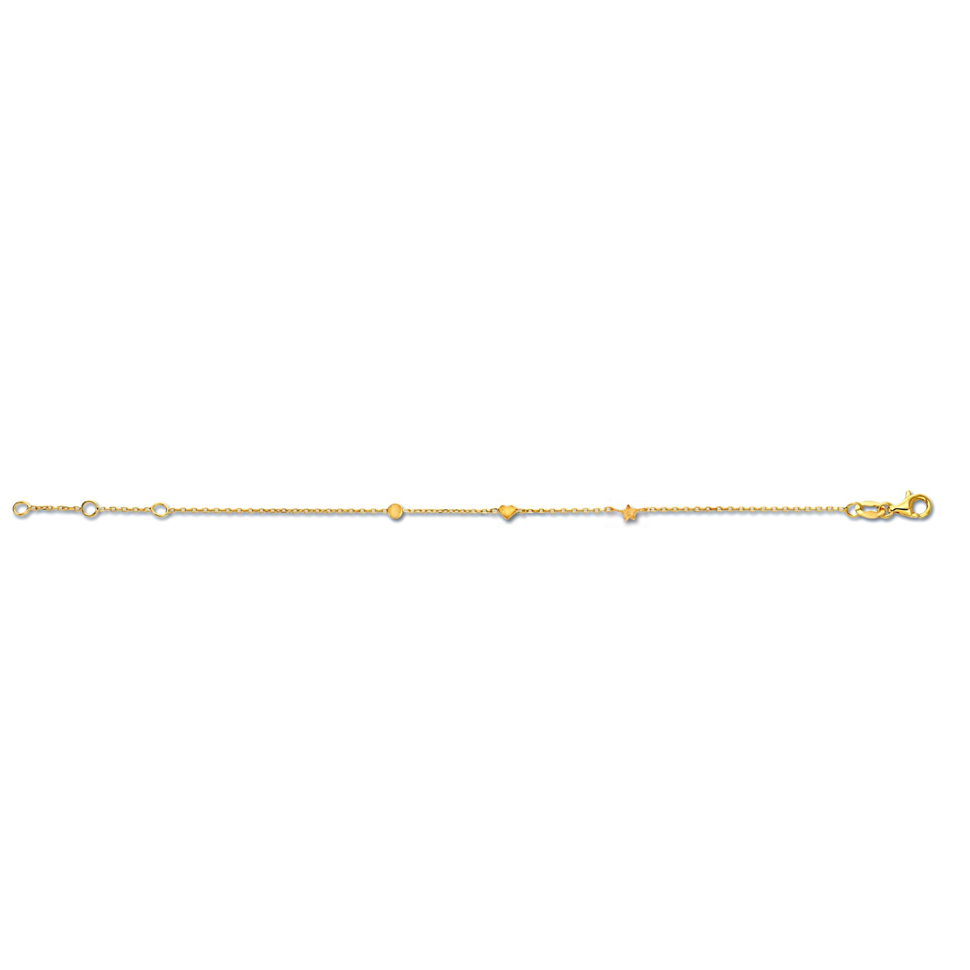 ONE ELEMENT Damen Silberarmband "Armband Rundankerkette aus 925 Silber 19 cm", Silber 925 (Sterlingsilber), gold, Silber 925 (Sterlingsilber),