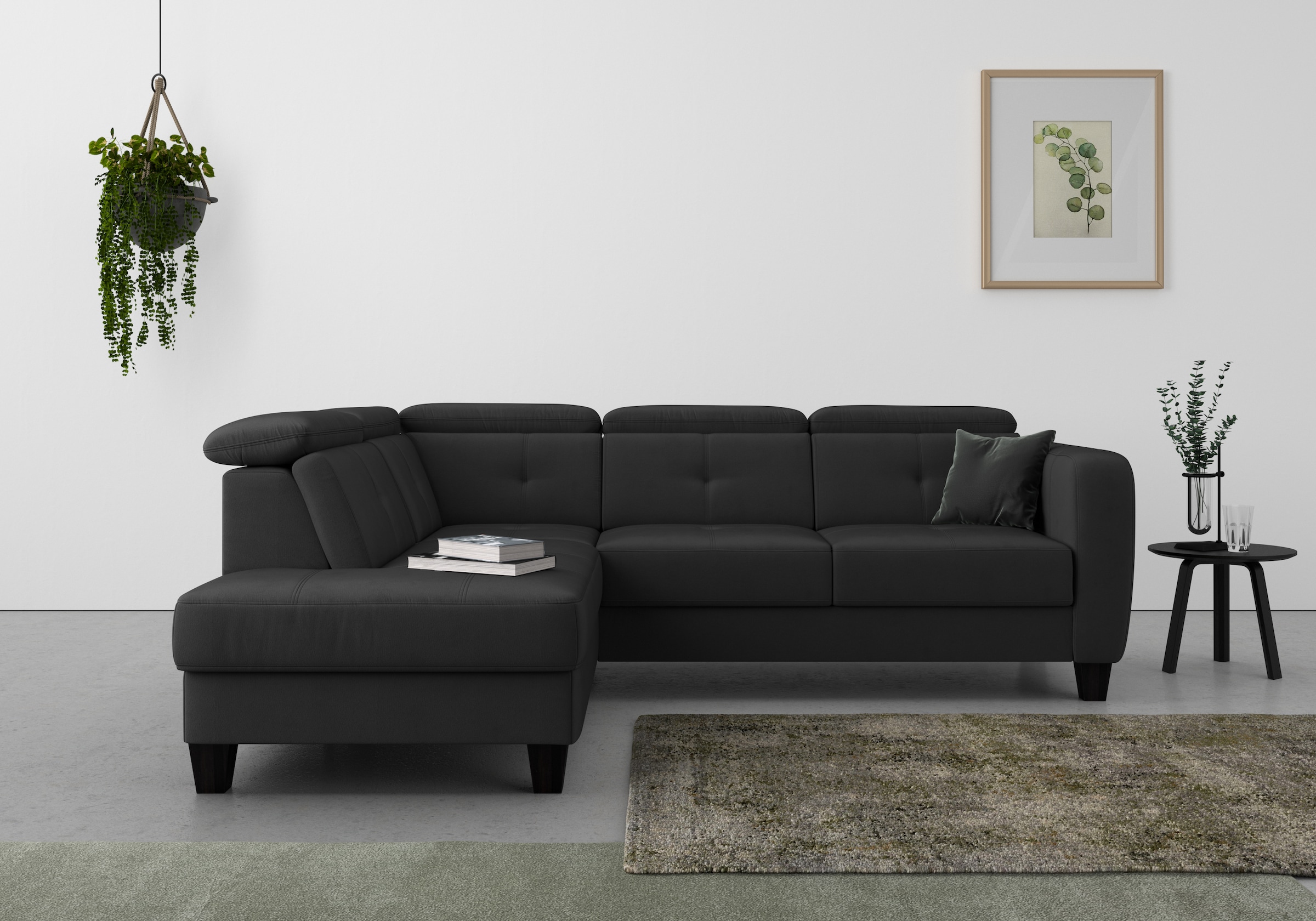 sit&more Ecksofa Belluci L-Form, inklusive Federkern, wahlweise mit Bettfun günstig online kaufen