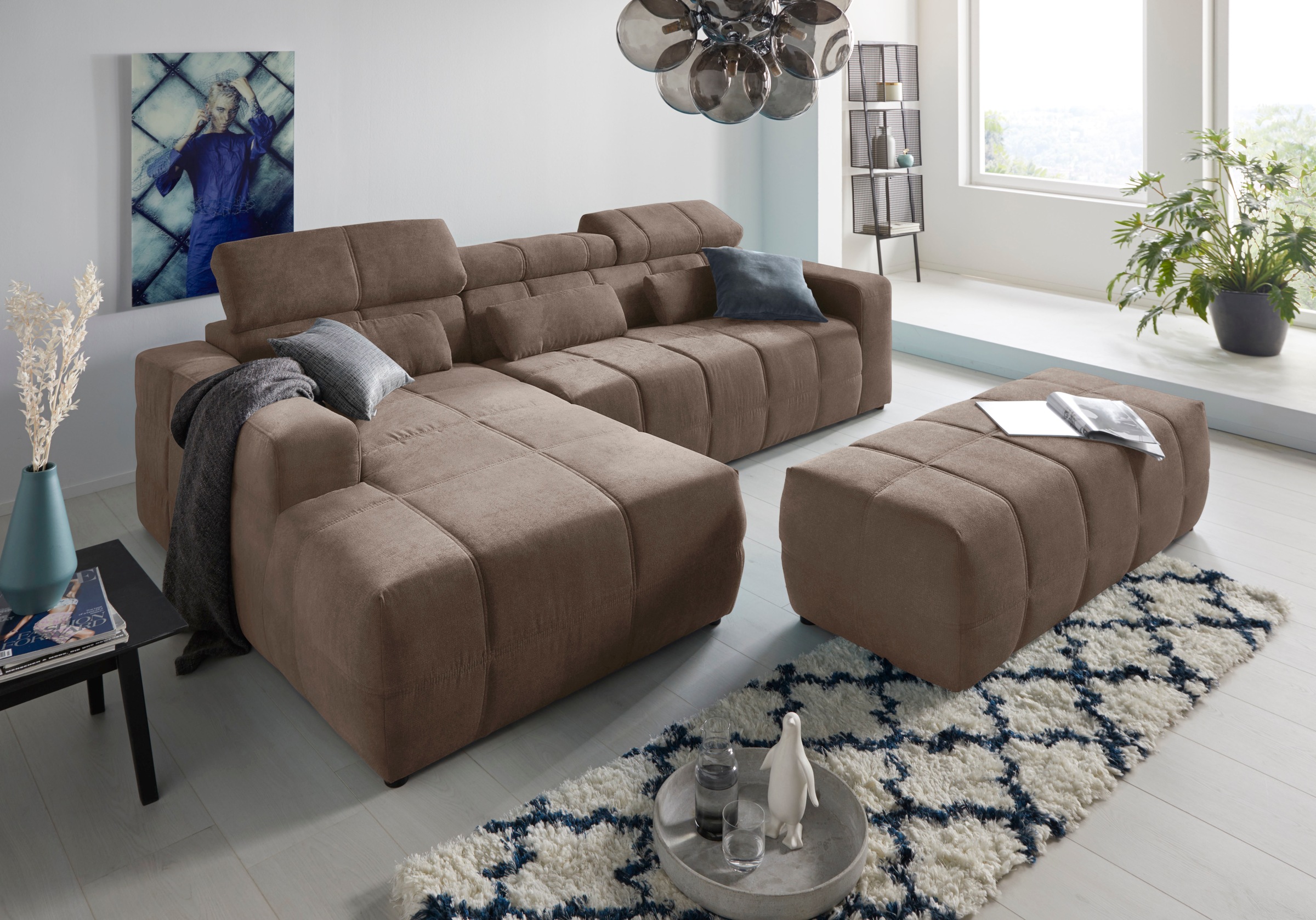 DOMO collection Ecksofa "Brandon große Ausführung B/T/H: 289/177/80 cm, auc günstig online kaufen