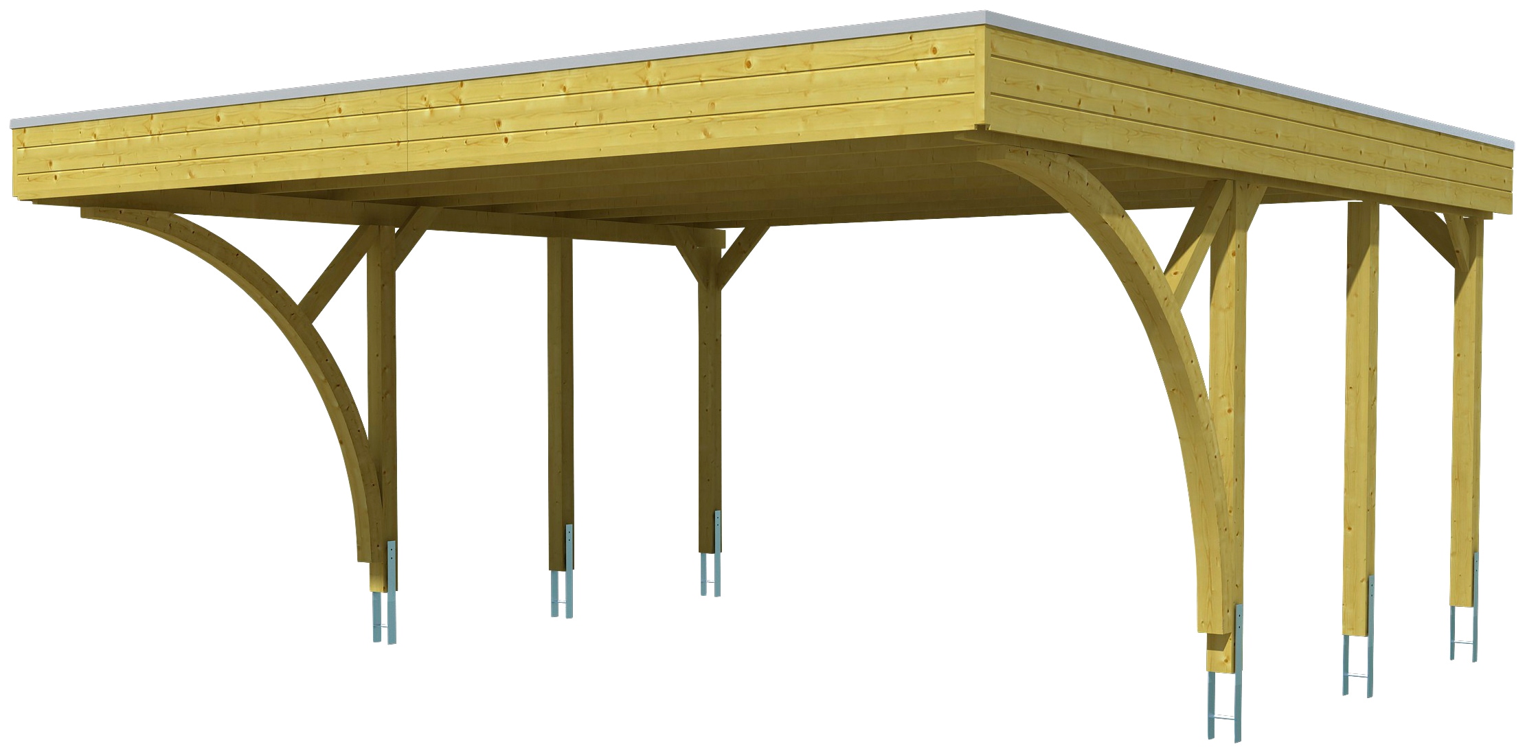 Skanholz Doppelcarport »Friesland 8«, Holz, 514 cm, braun